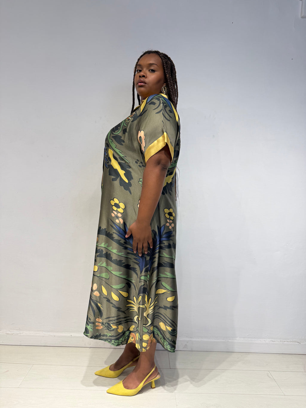 Abito Flower Maxi Verde