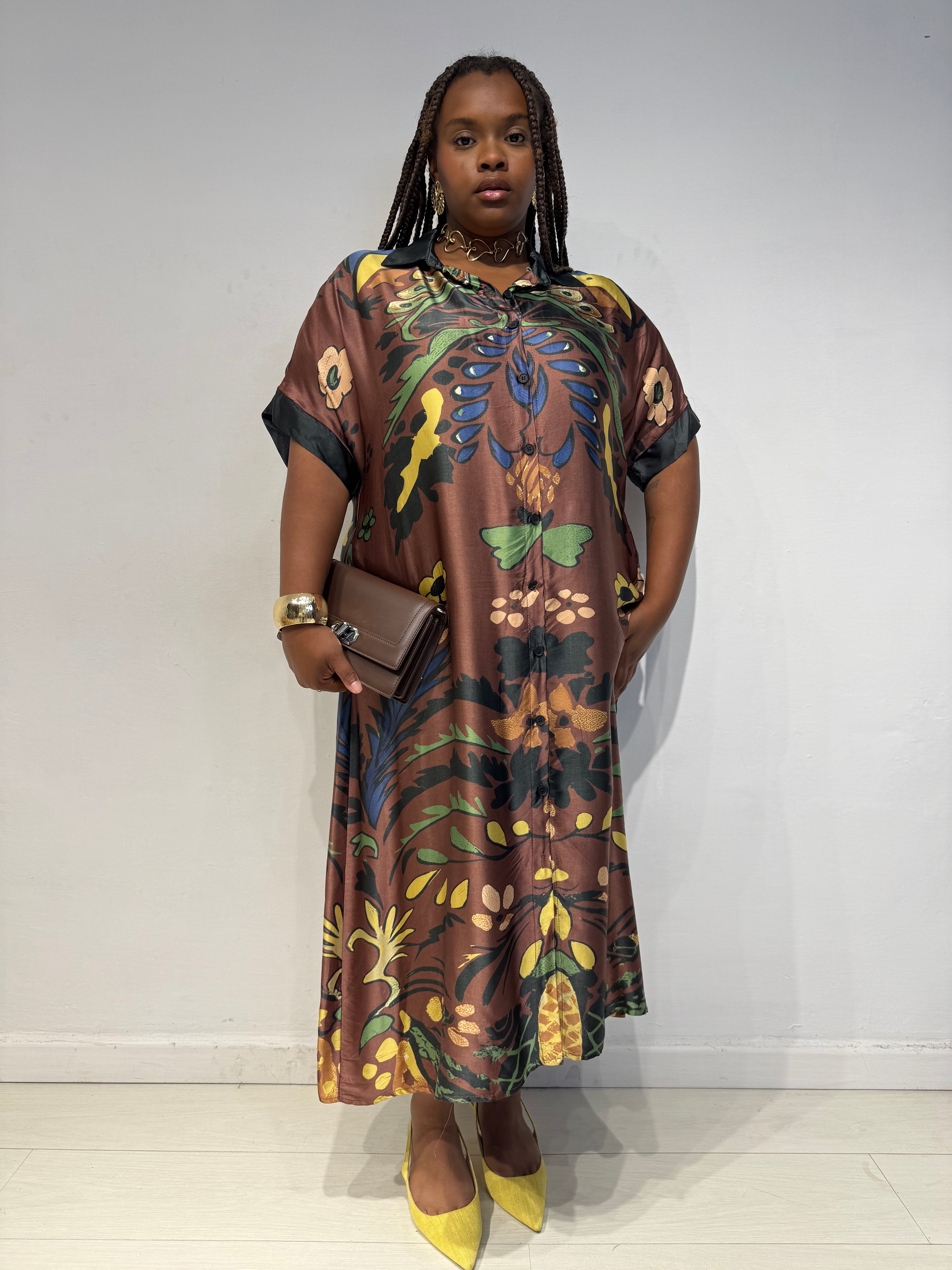 Abito Flower Maxi Testa di Moro