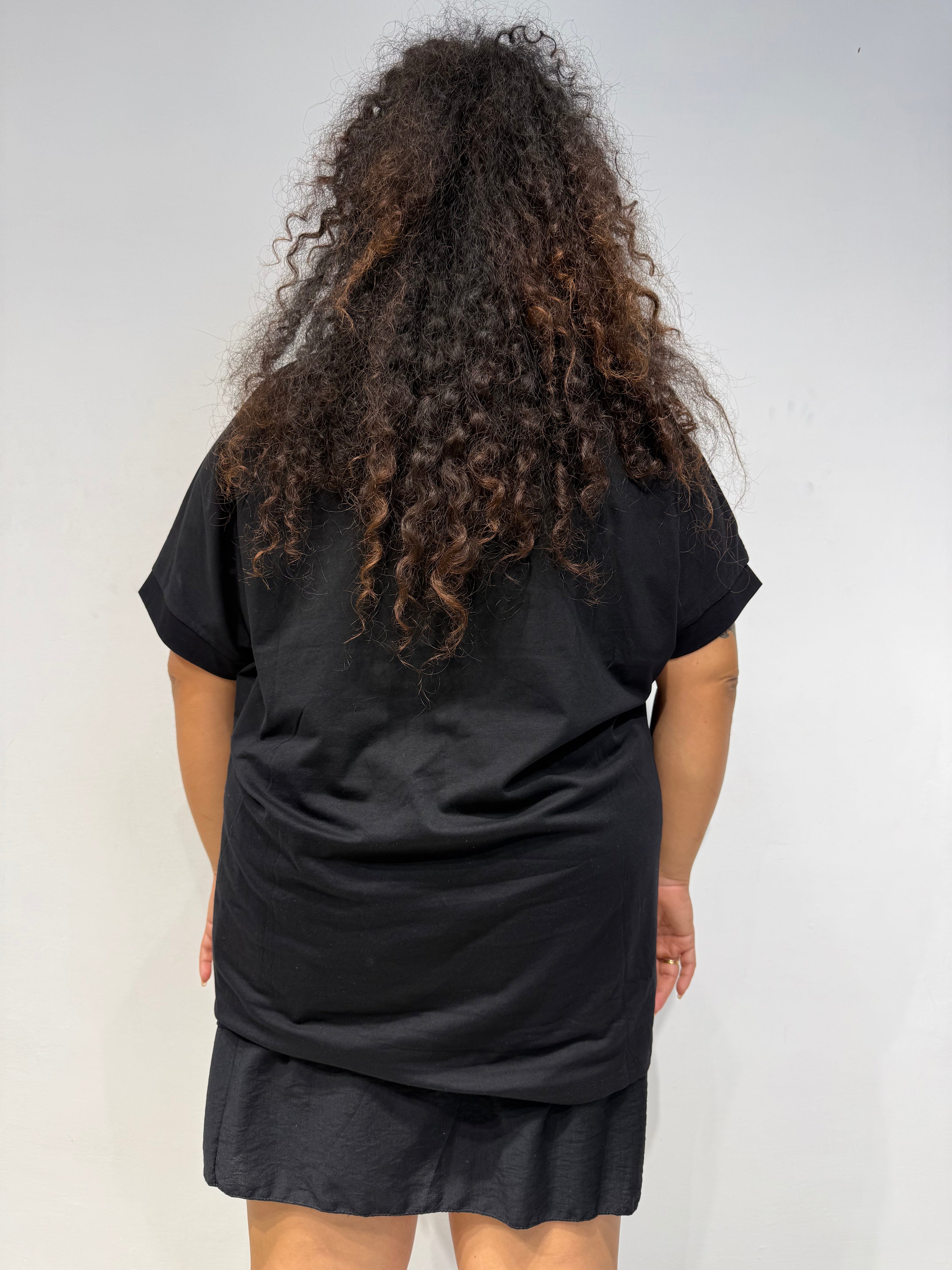 T-Shirt Flower Nera