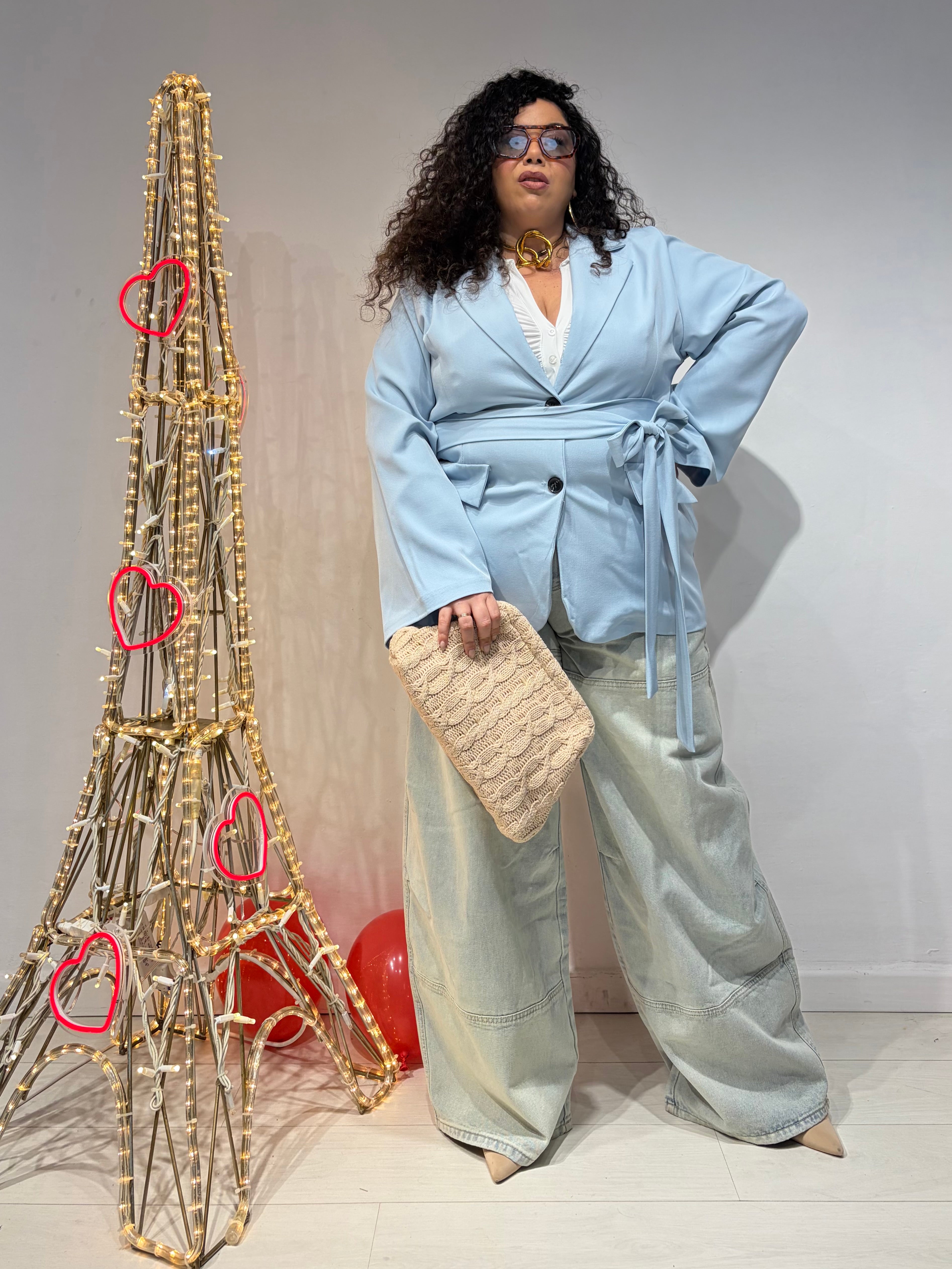 Giacca Selene Celeste