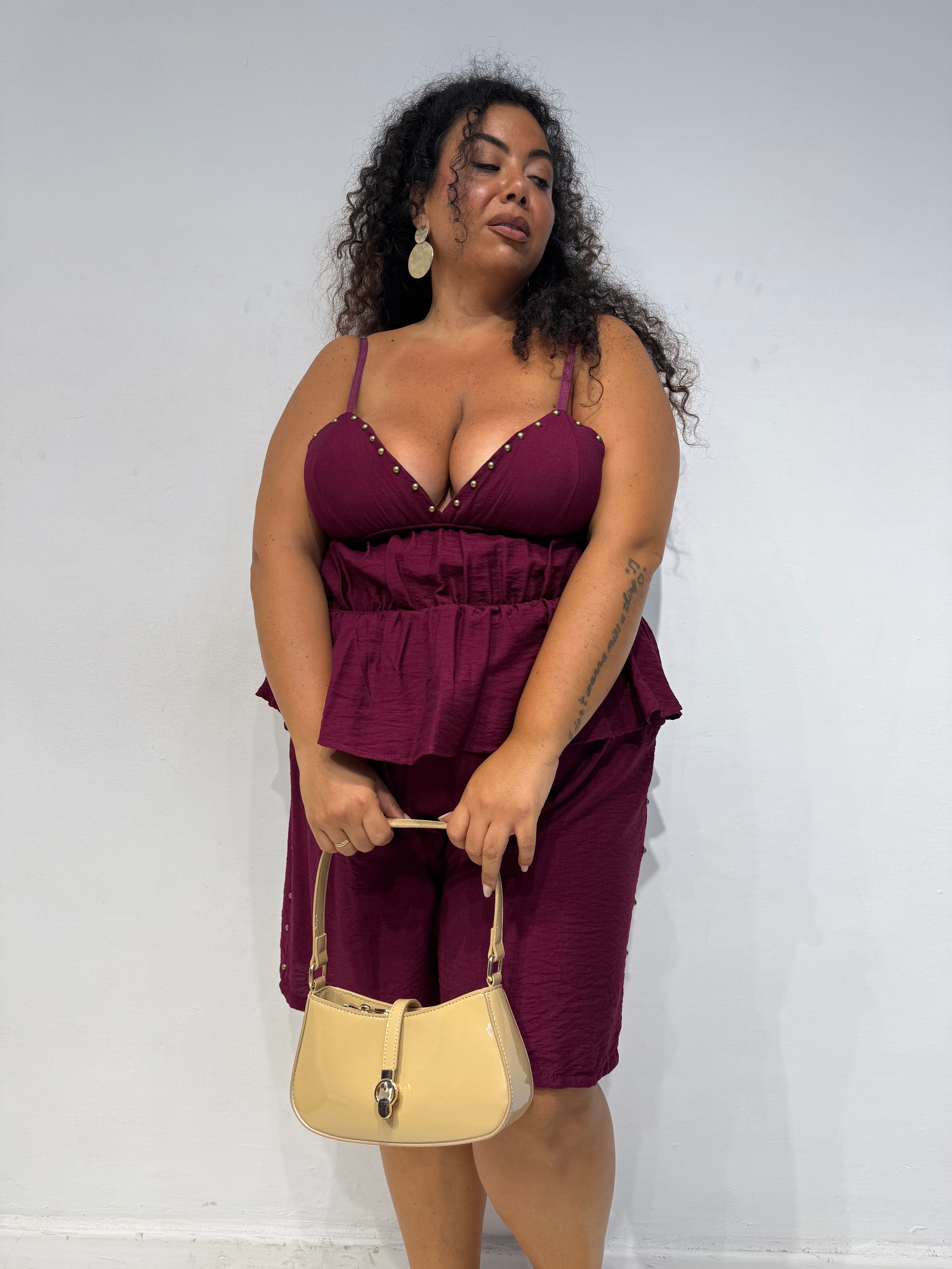 Coordinato Borchie Bordeaux