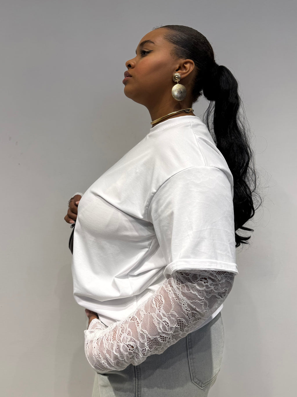 Maglia Macramè Bianca