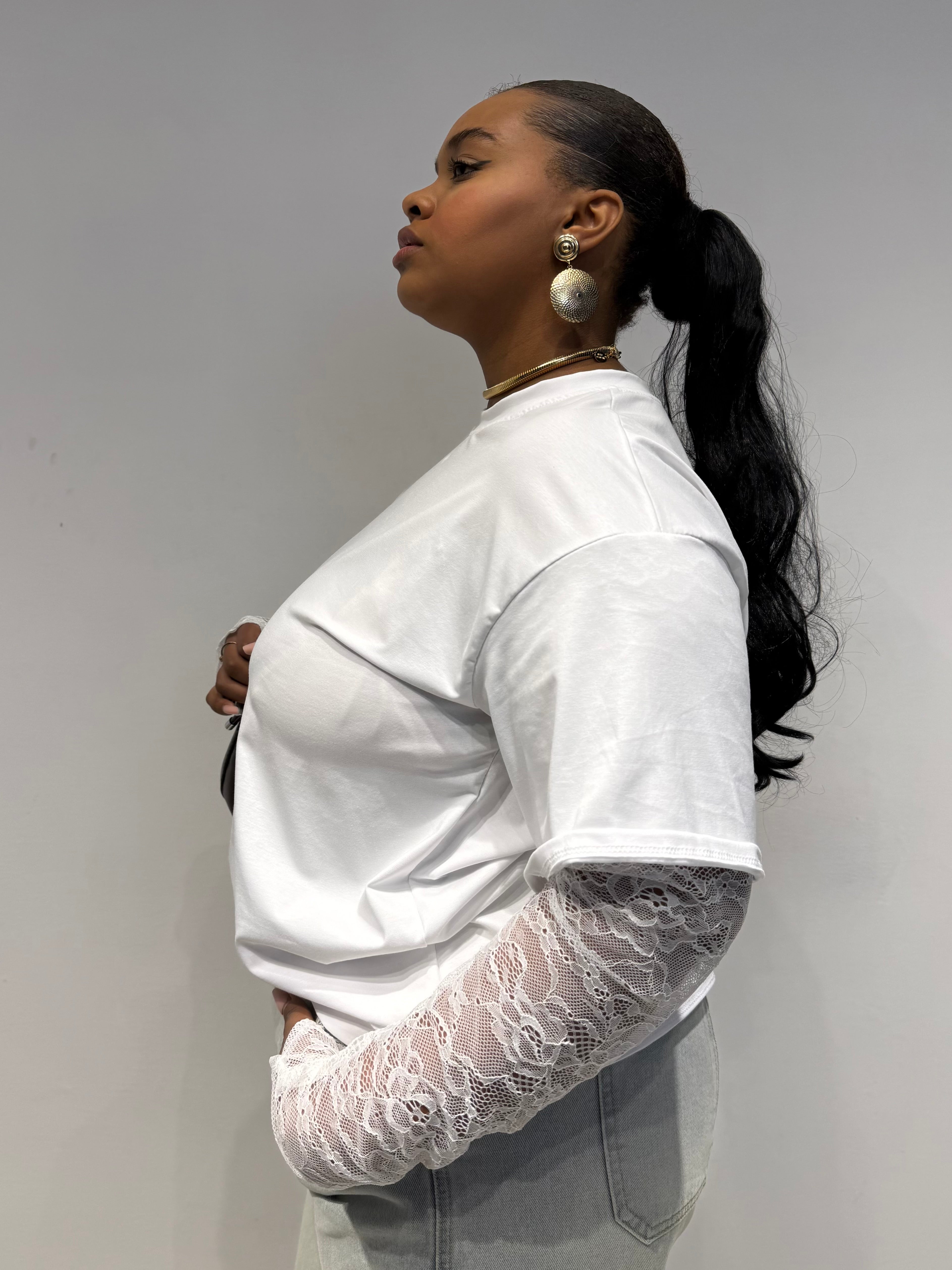 Maglia Macramè Bianca