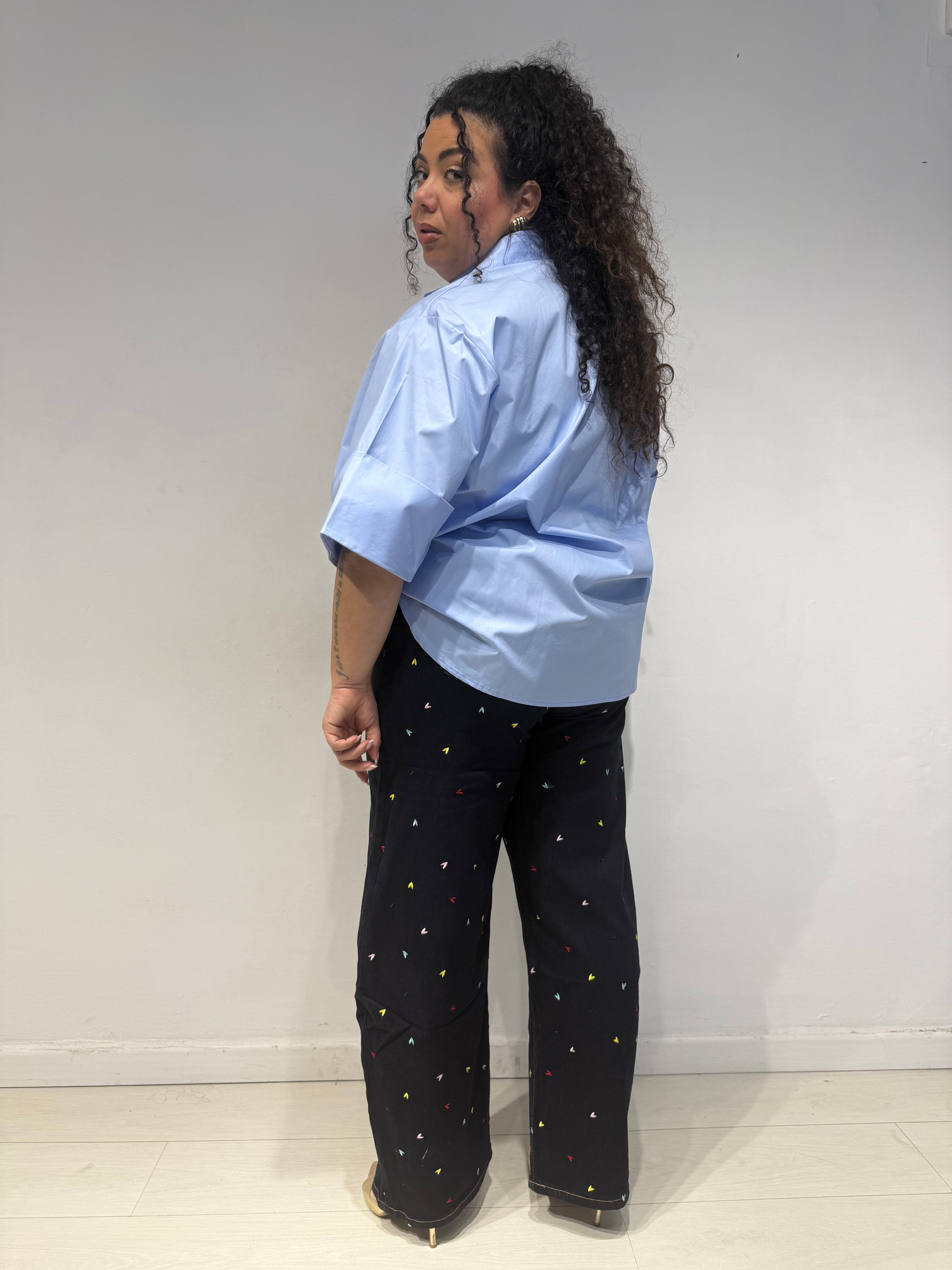 Camicia Cuore Celeste
