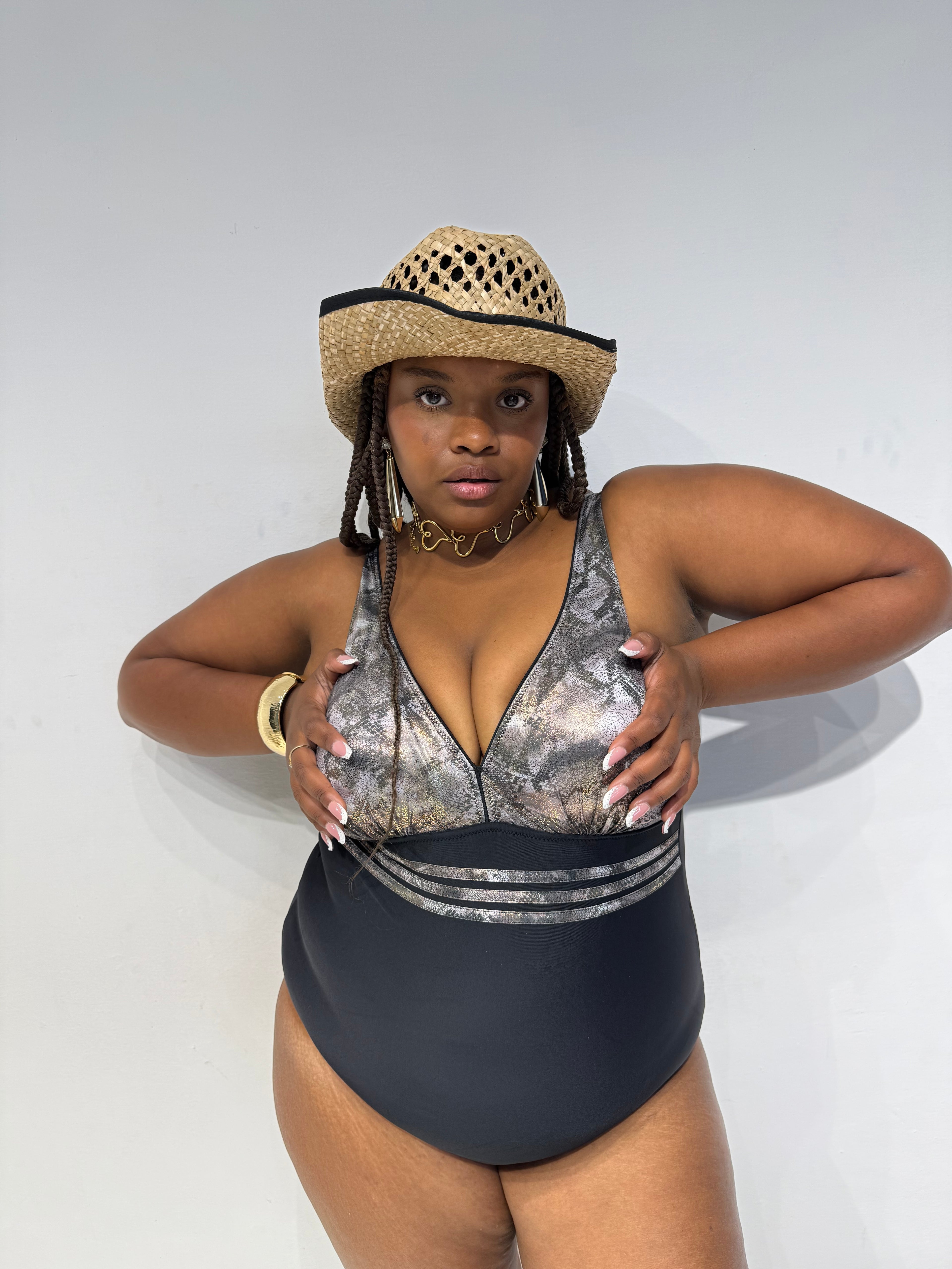 Monokini Piton Nero