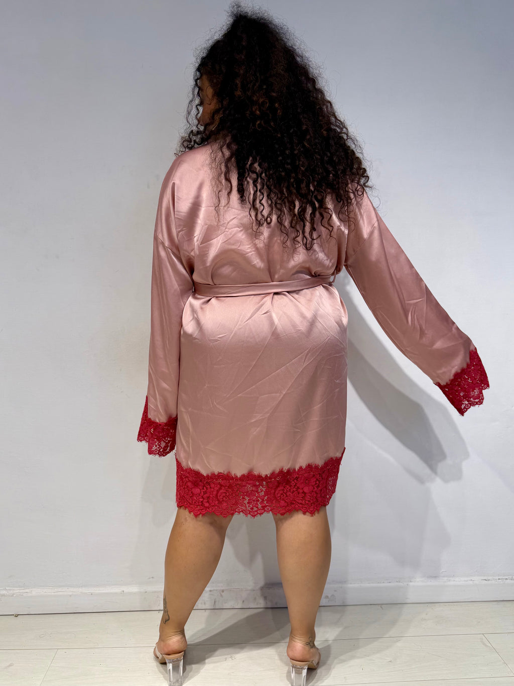 Kimono Macramè Rosa