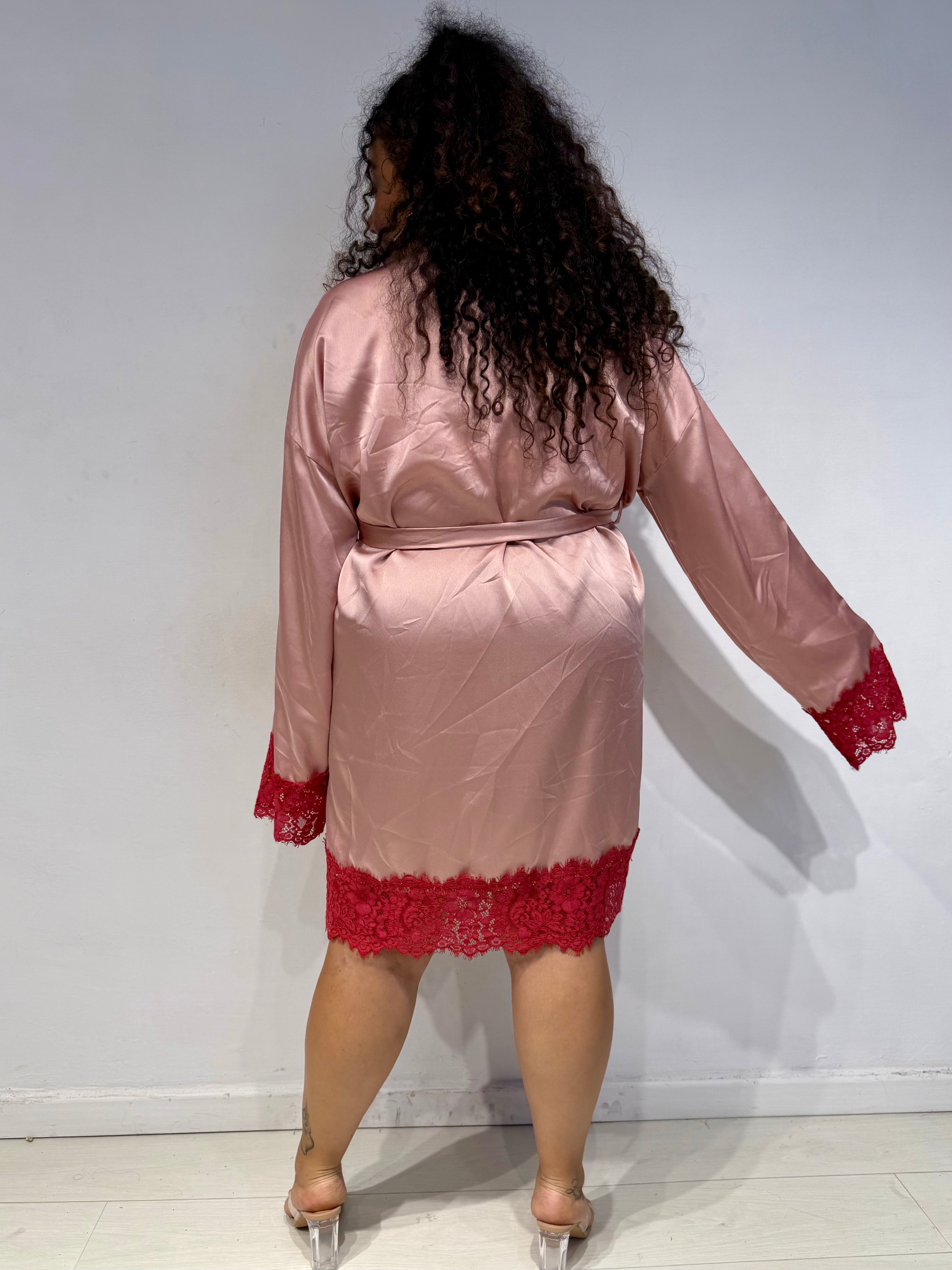 Kimono Macramè Rosa