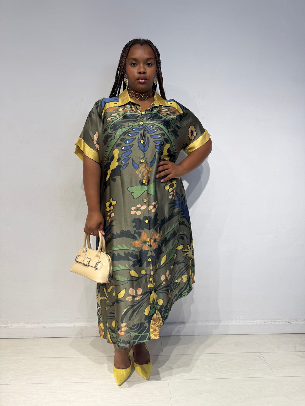 Abito Flower Maxi Verde