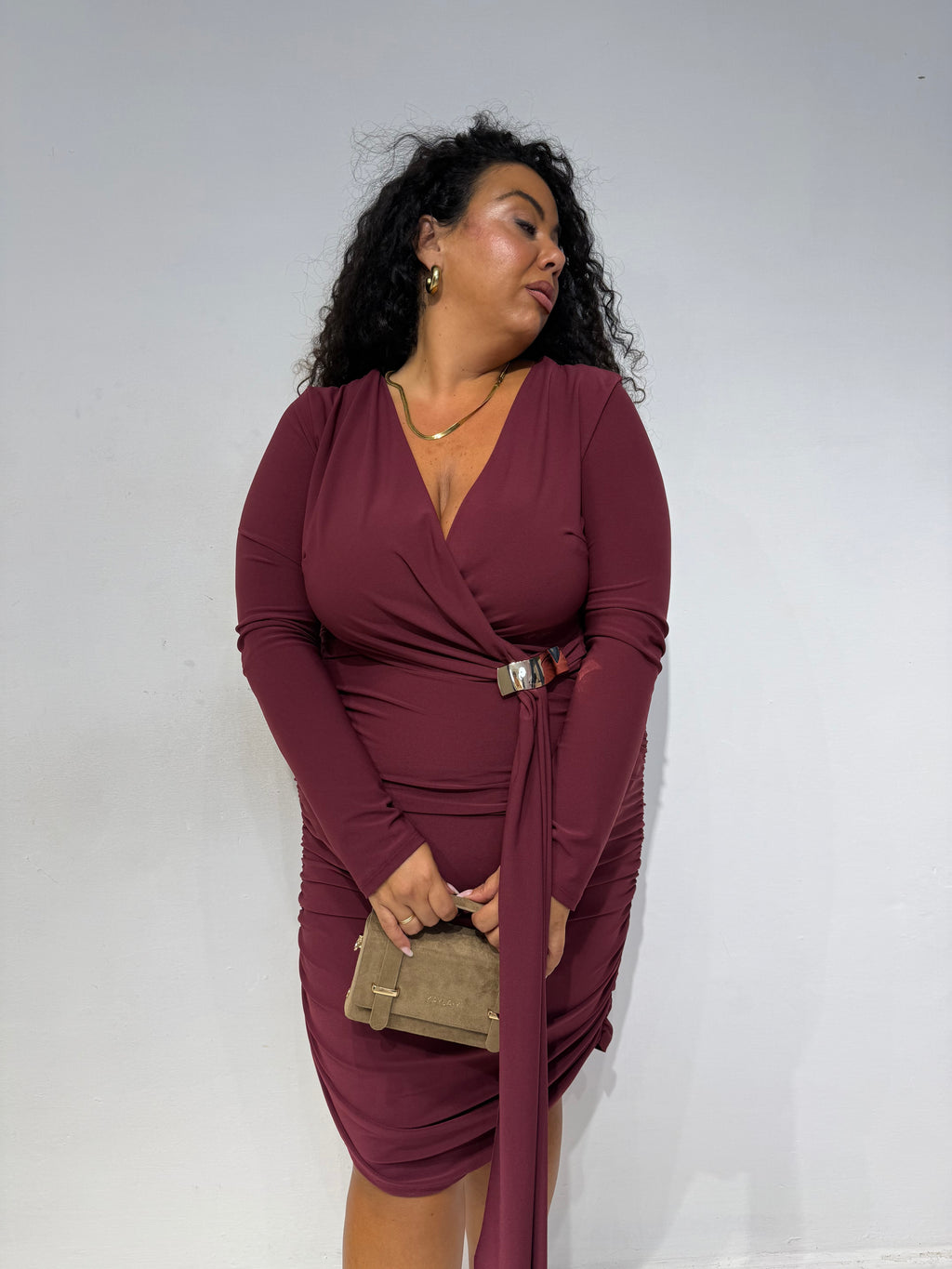 Abito Drapery Bordeaux
