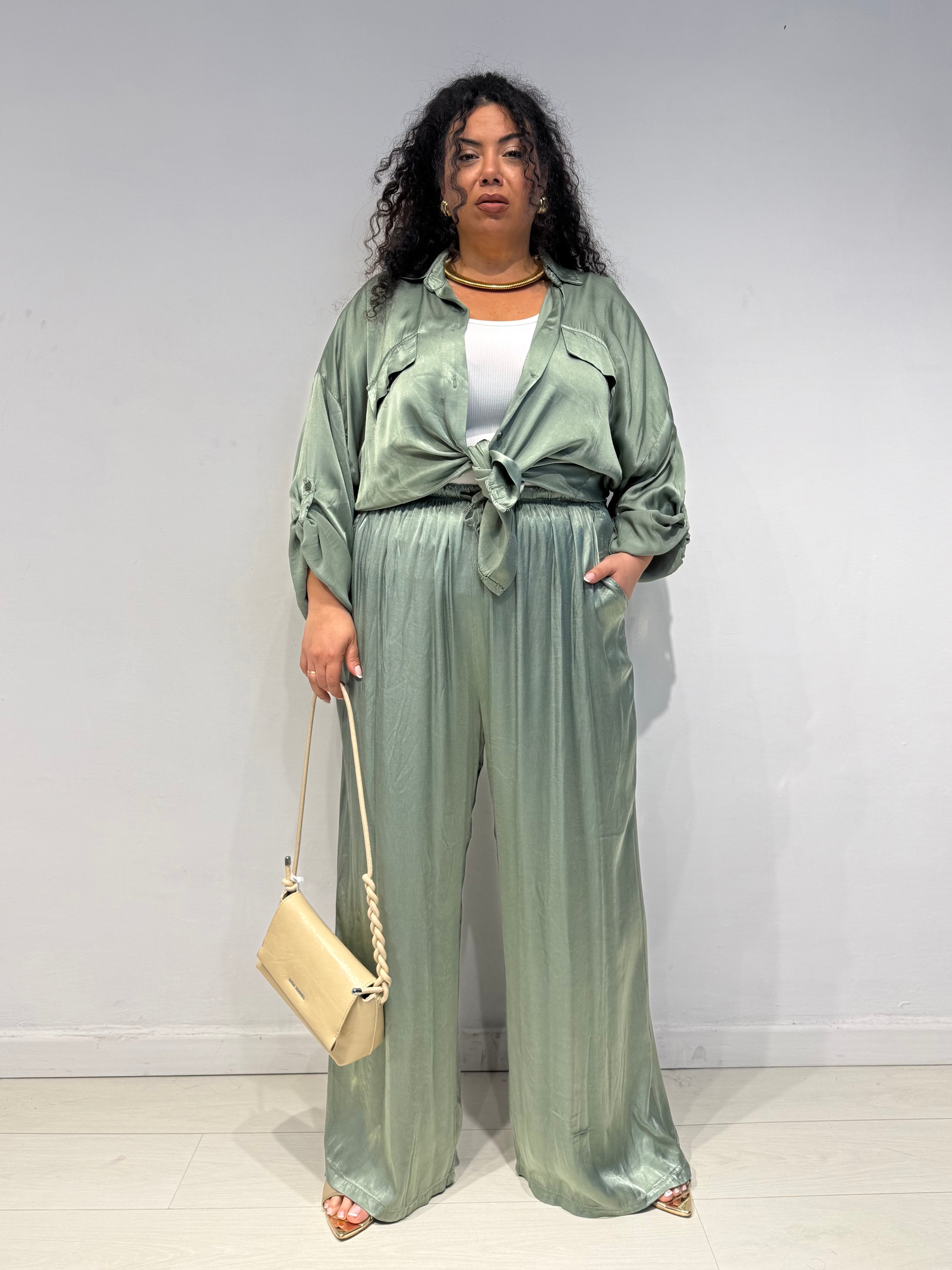 Coordinato Satine Verde Militare