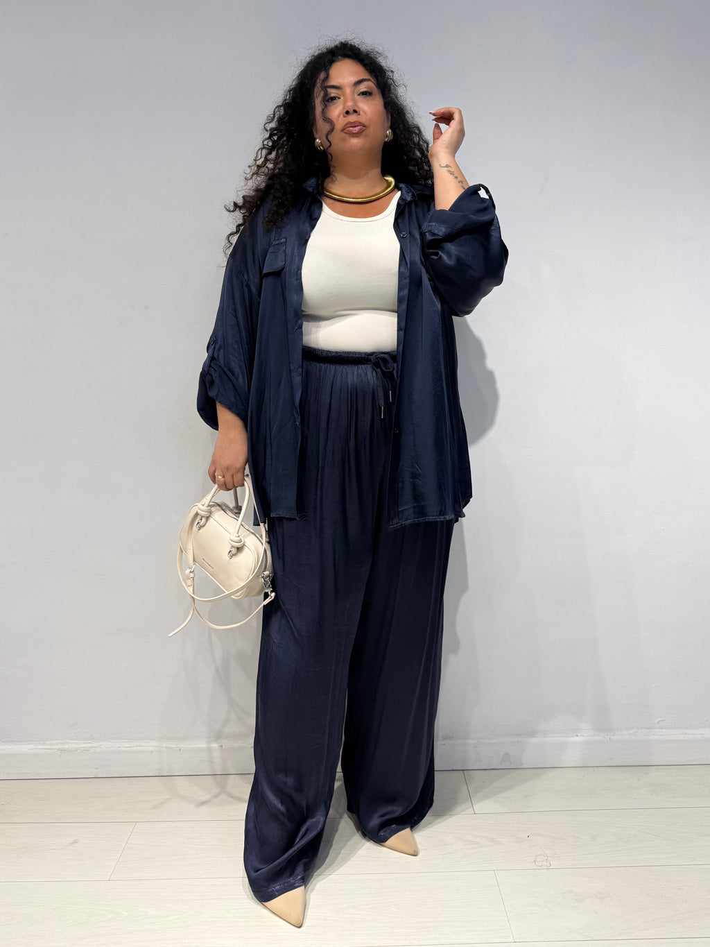 Coordinato Satine Blu