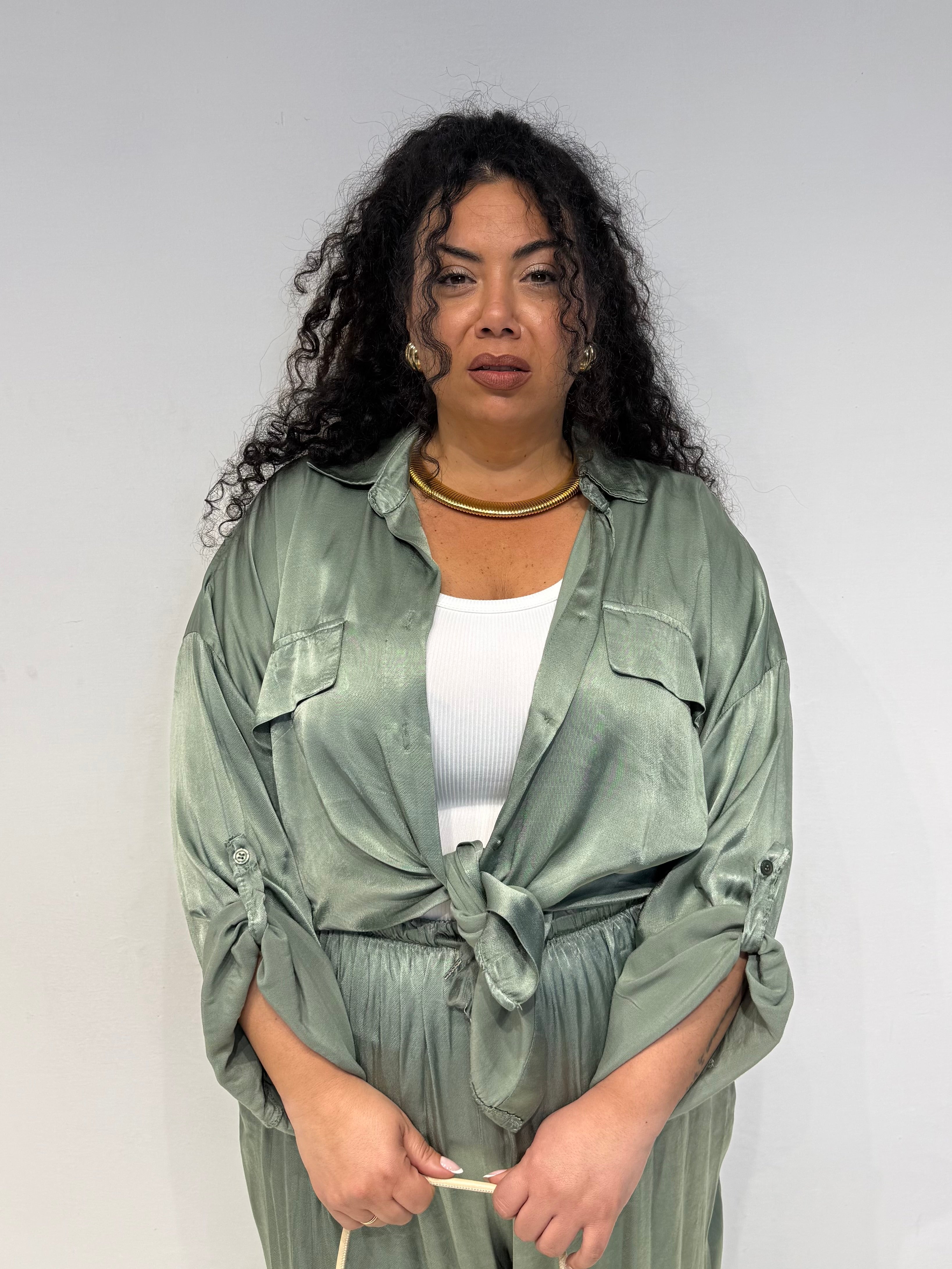 Coordinato Satine Verde Militare