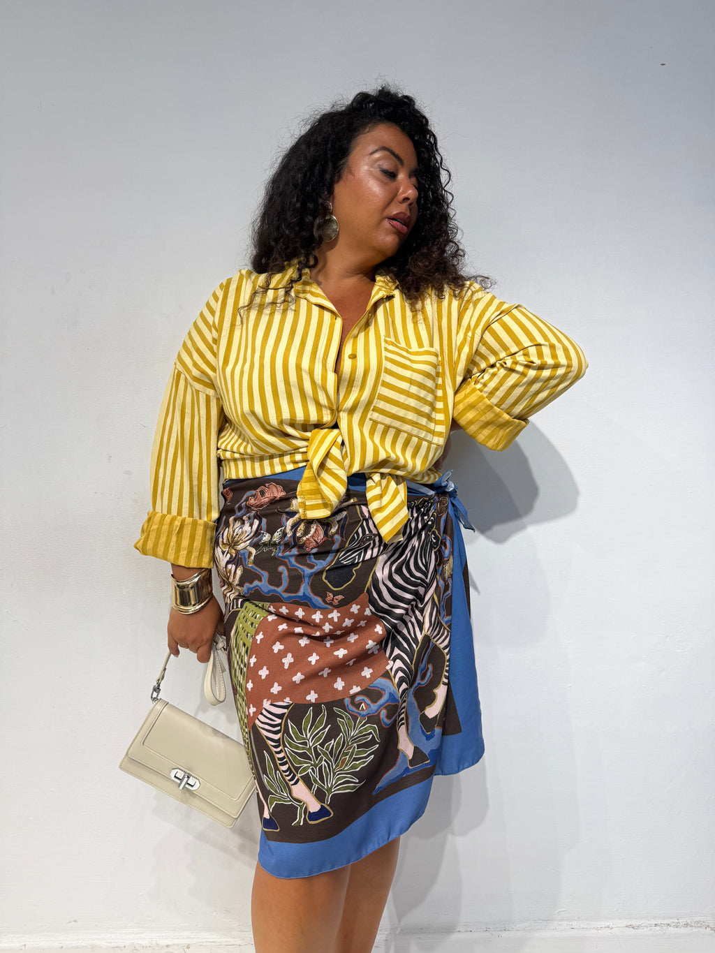 Camicia a righe Gialla