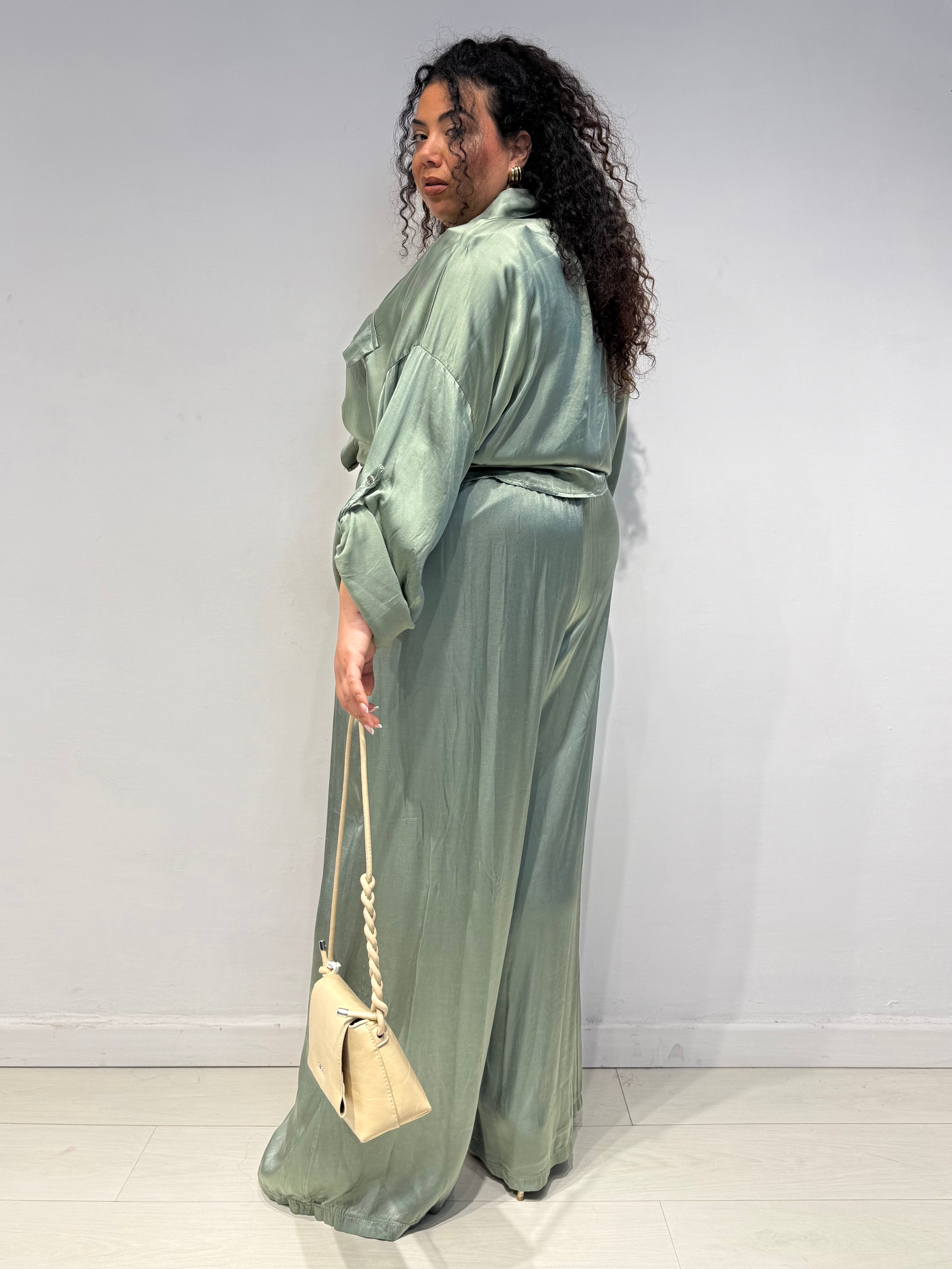 Coordinato Satine Verde Militare