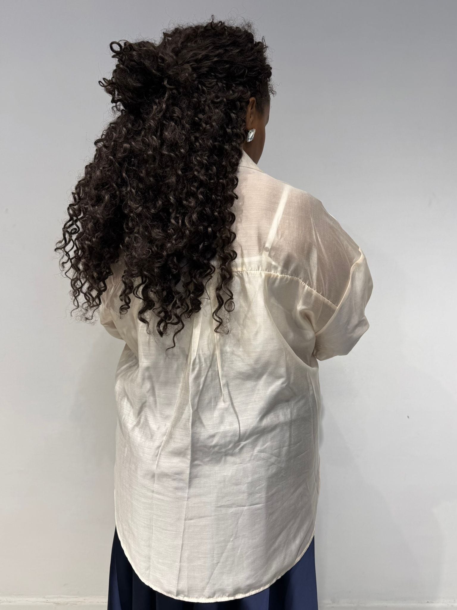 Camicia Semitrasparente Beige