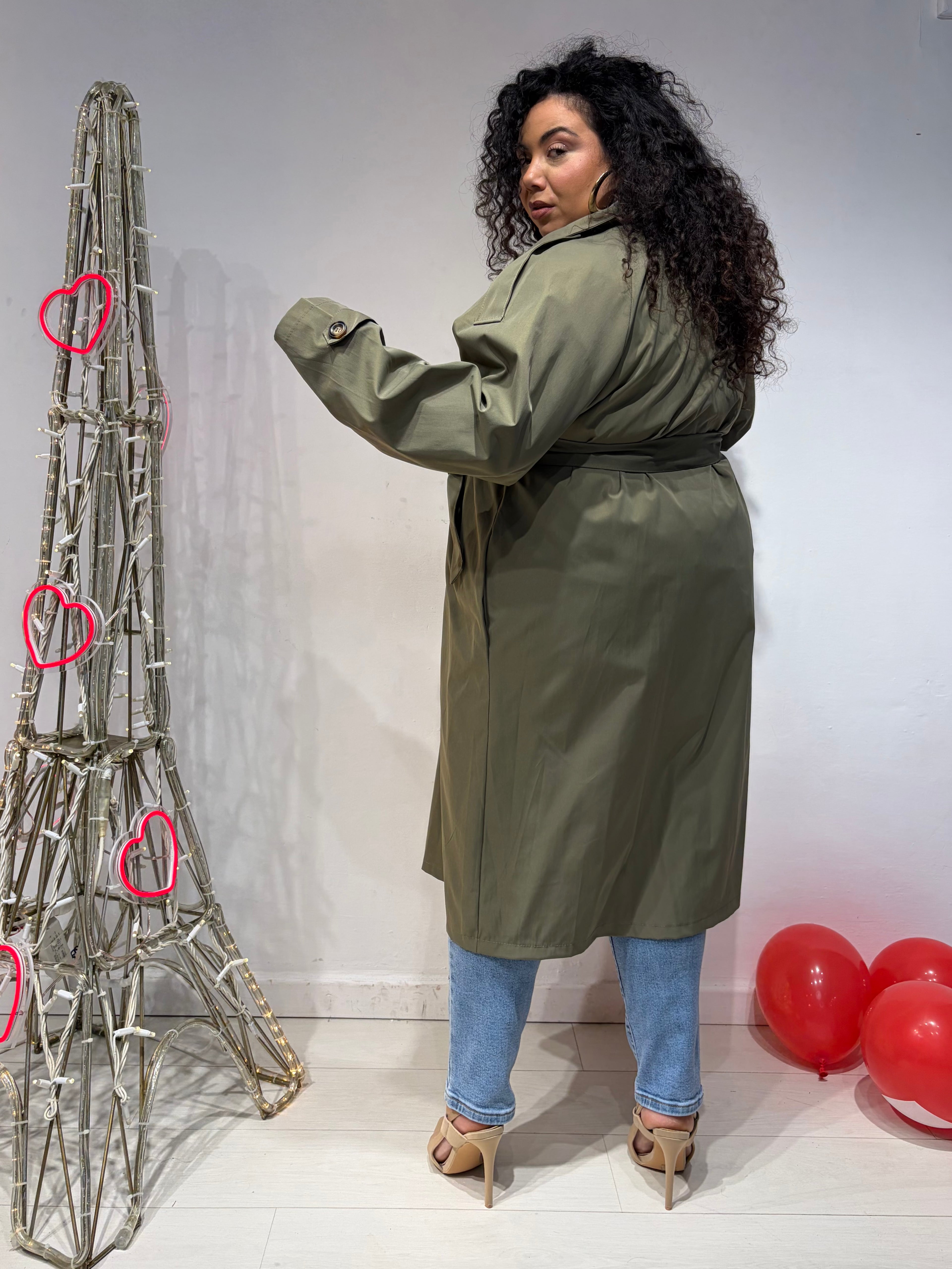 Trench London Verde Militare