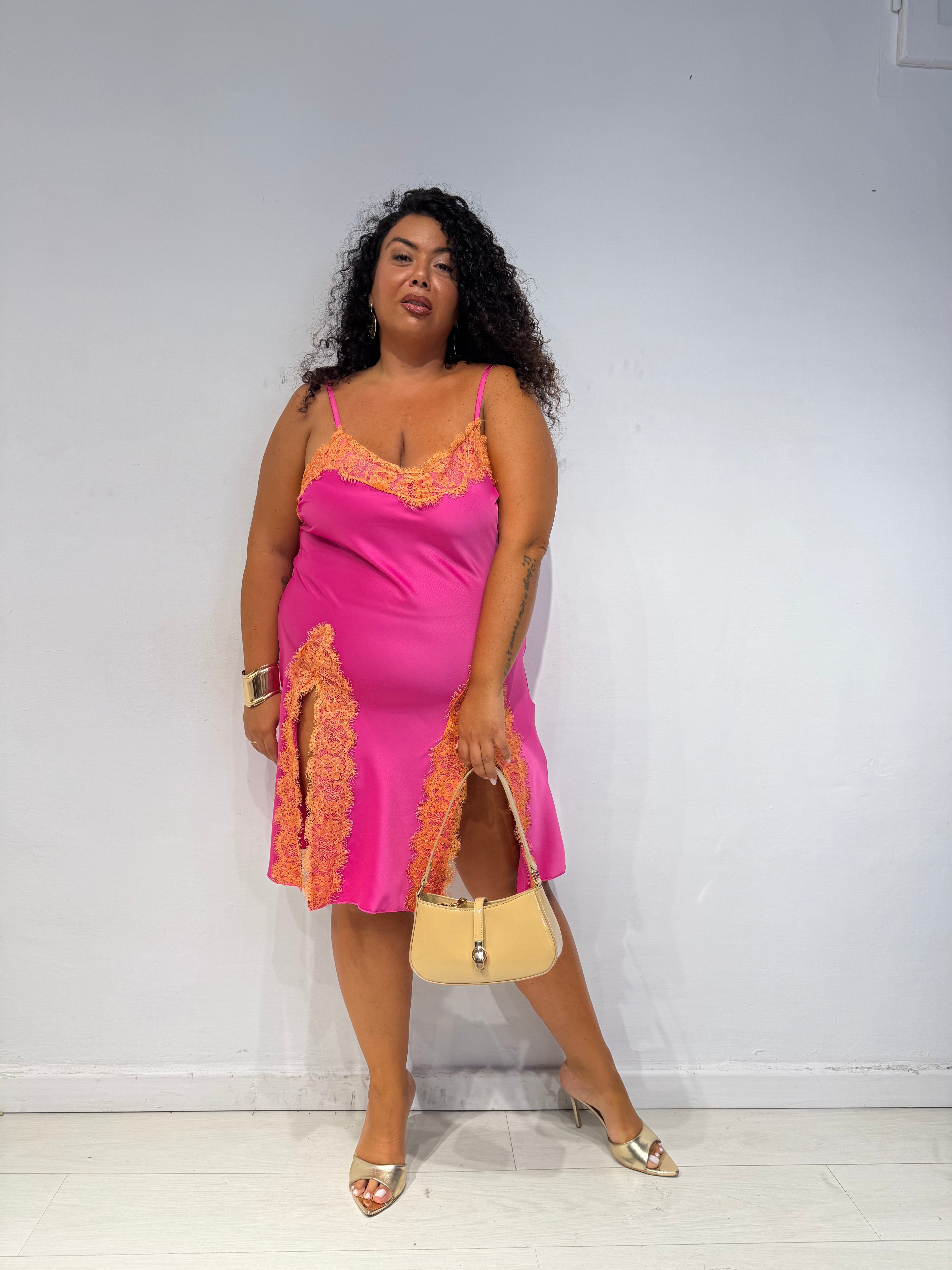 Abito Baby Doll Fucsia