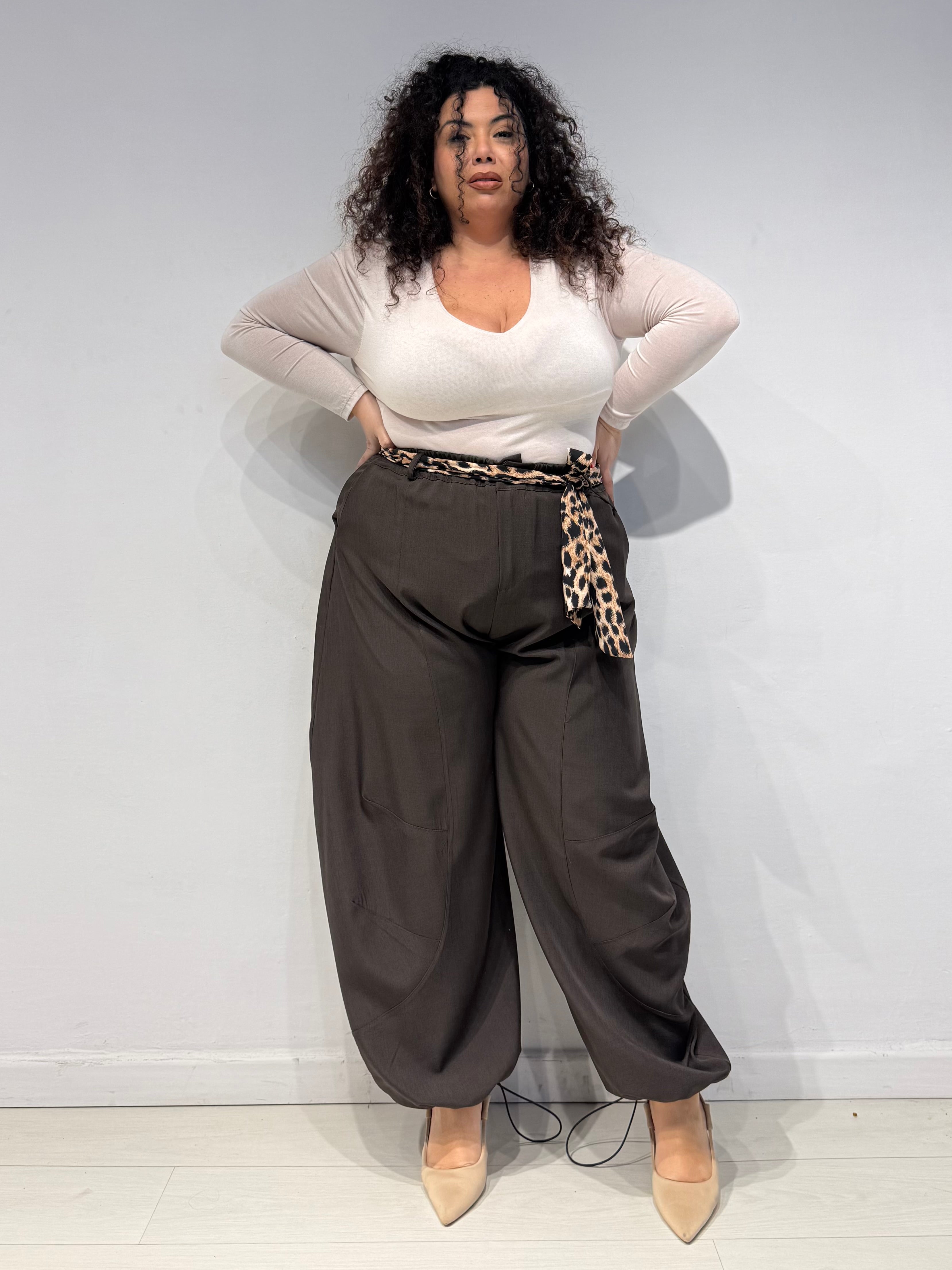 Pantaloni Balloon Animalier Testa Di Moro