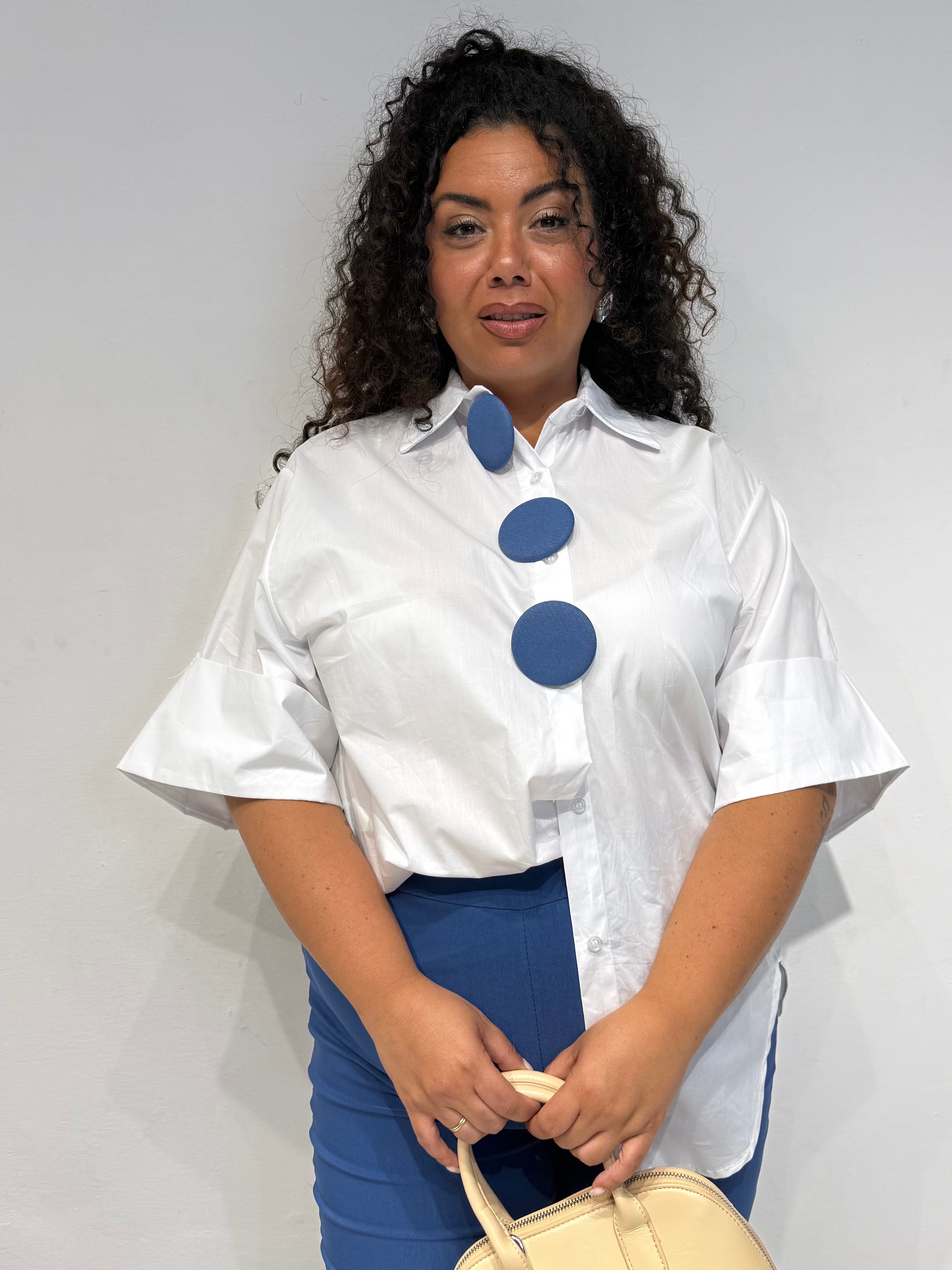 Camicia Bottone Bianca