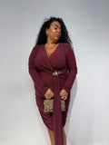 Abito Drapery Bordeaux