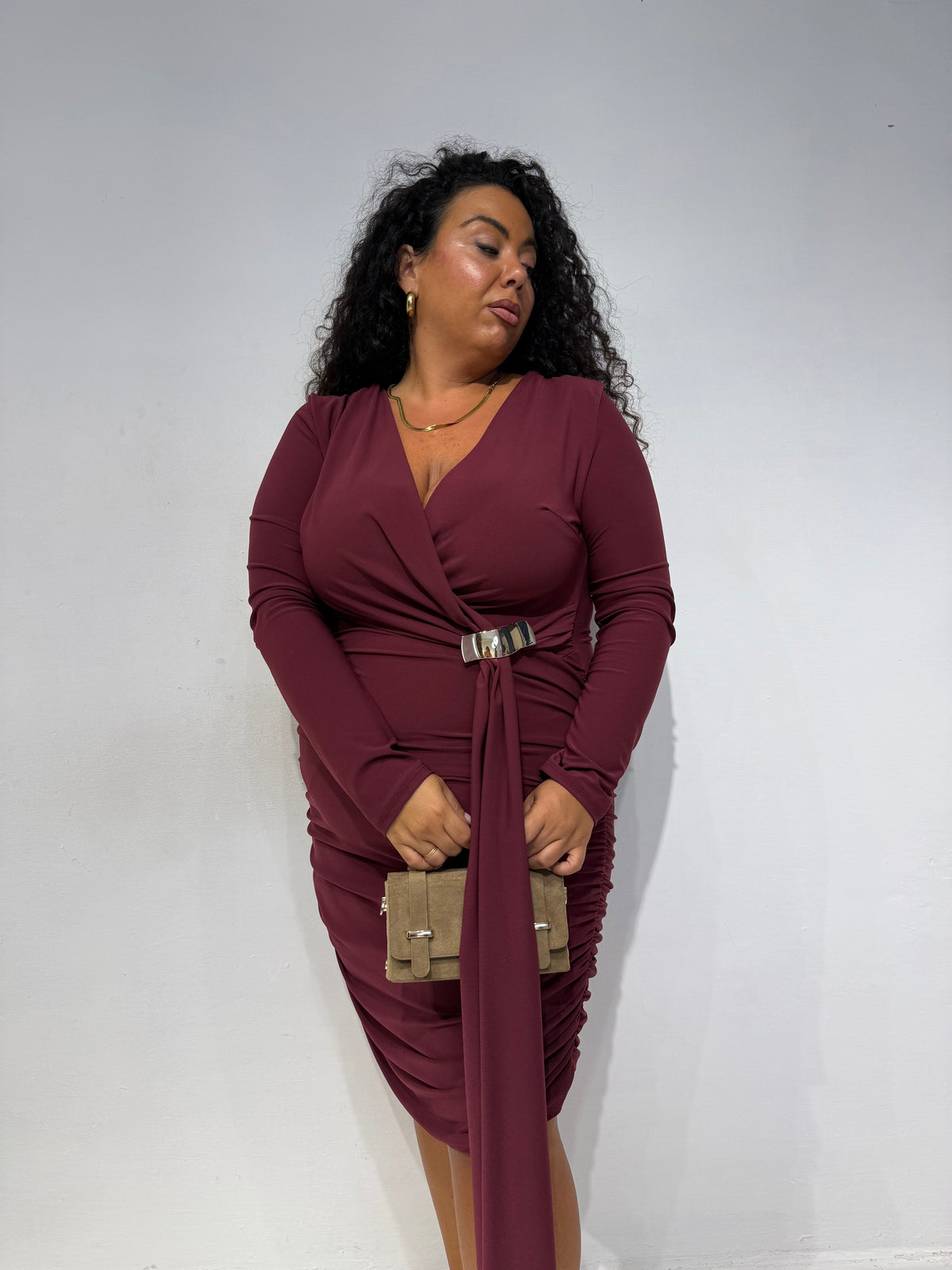 Abito Drapery Bordeaux