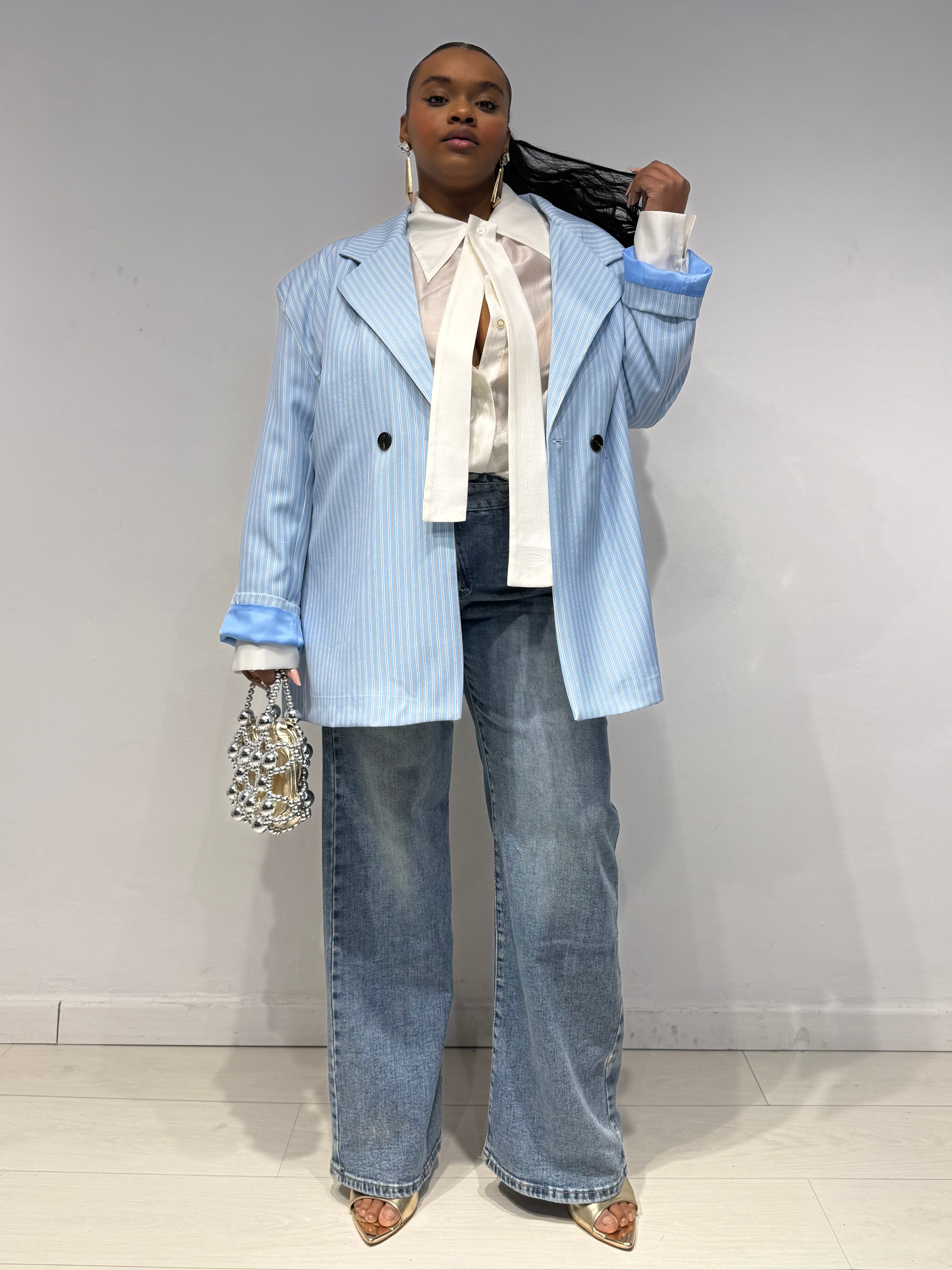 Giacca Colorfull Celeste