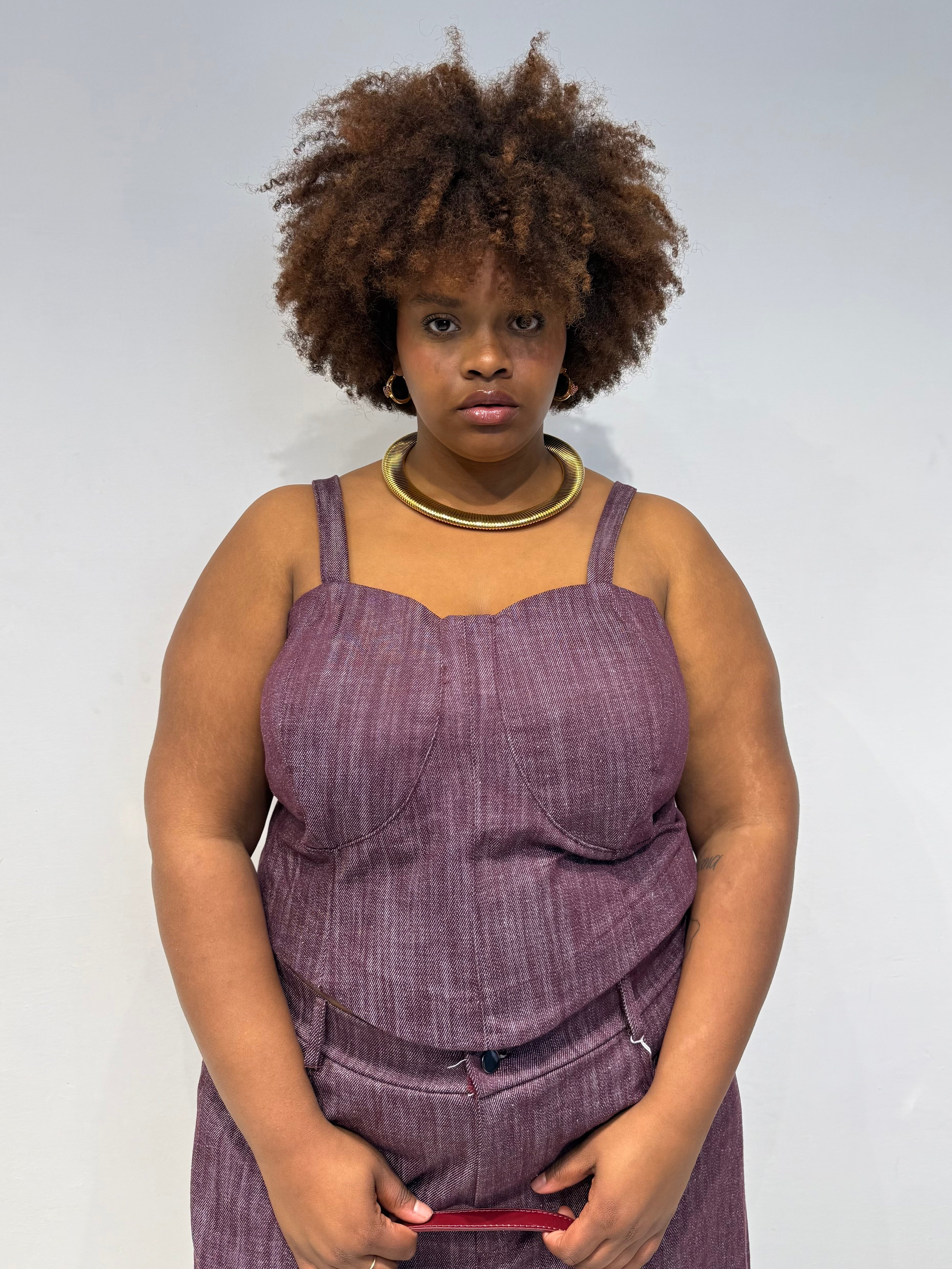 Coordinato Denim Bordeaux