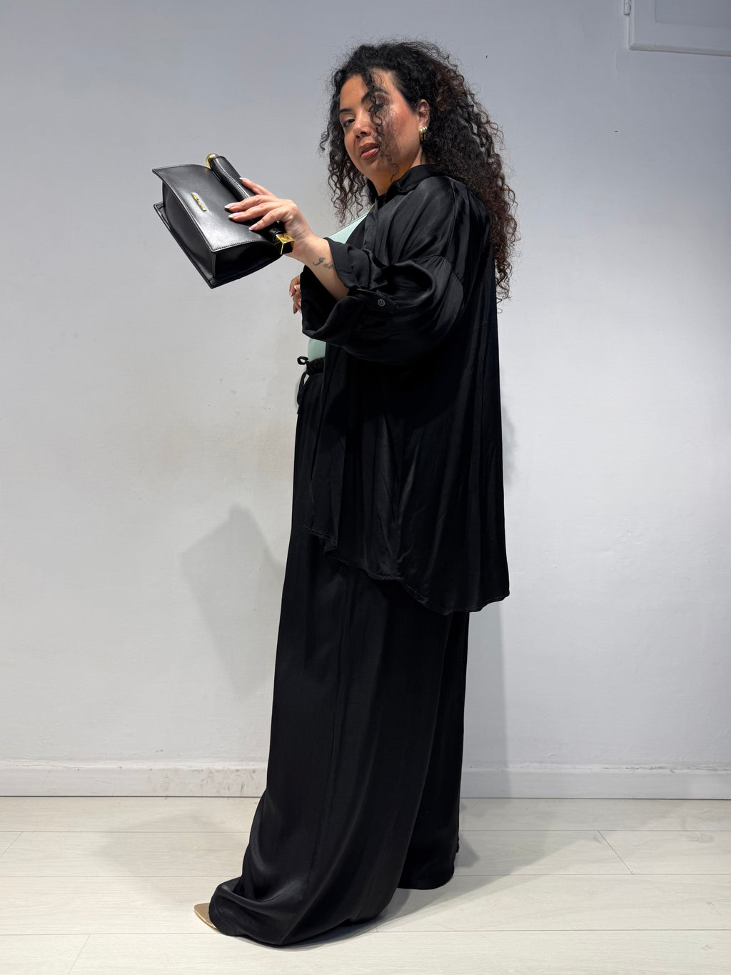 Coordinato Satine Nero