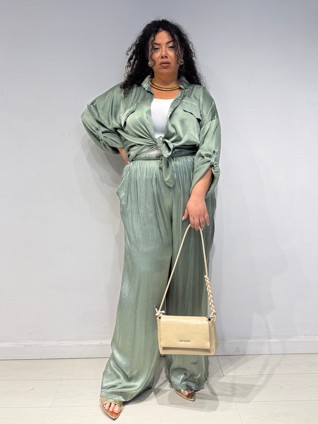 Coordinato Satine Verde Militare
