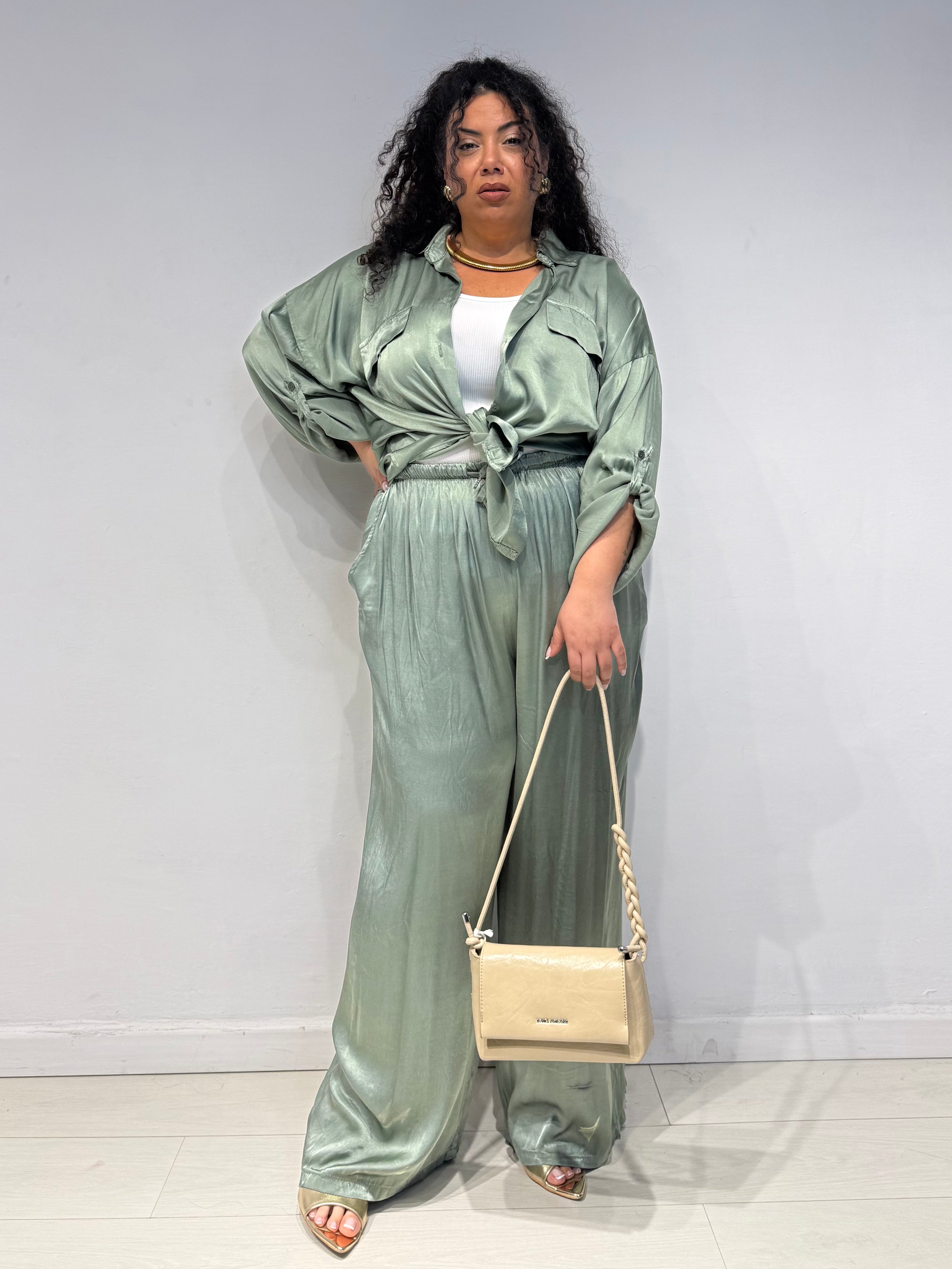 Coordinato Satine Verde Militare