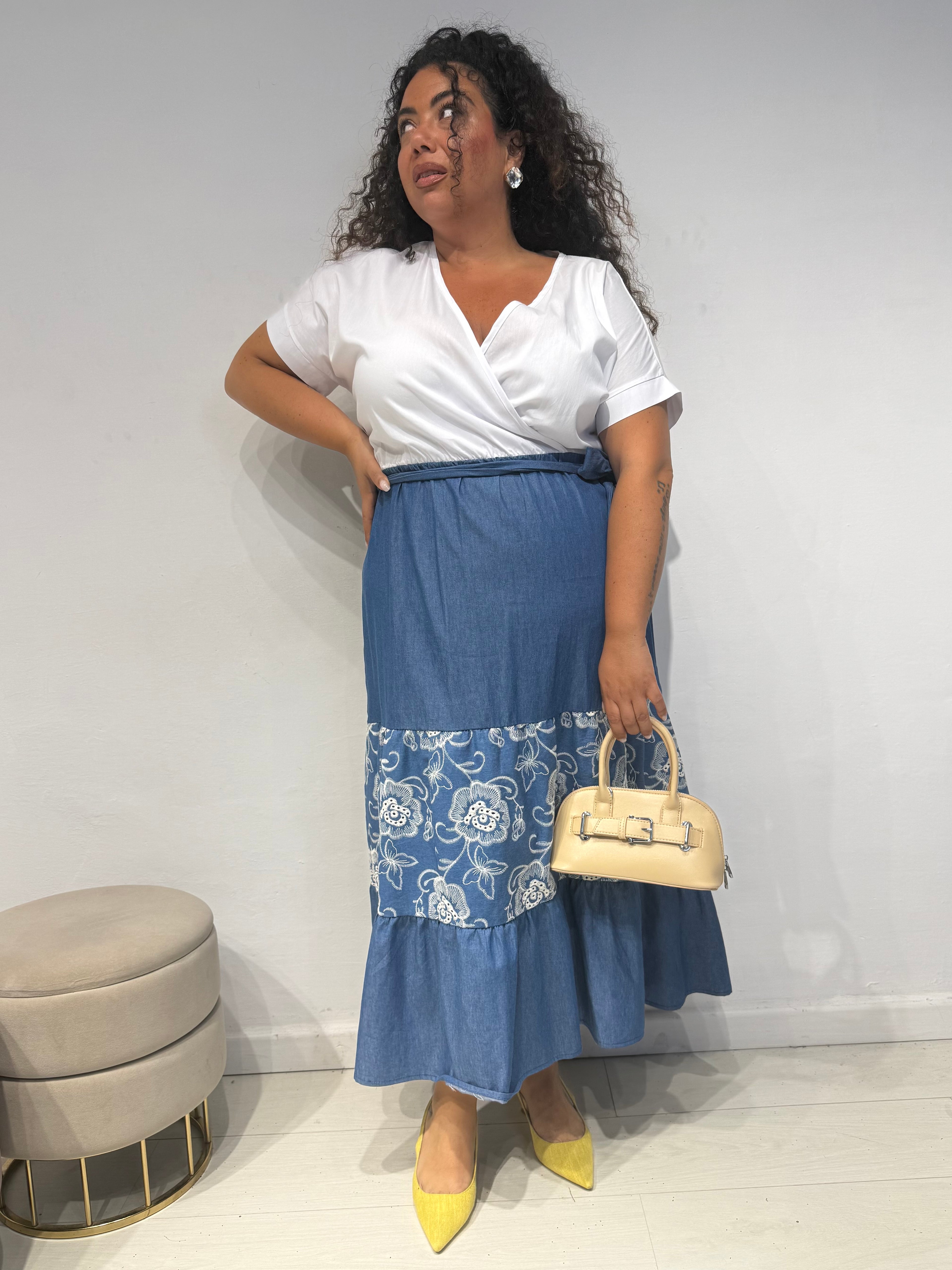 Abito Jeans Bicolor