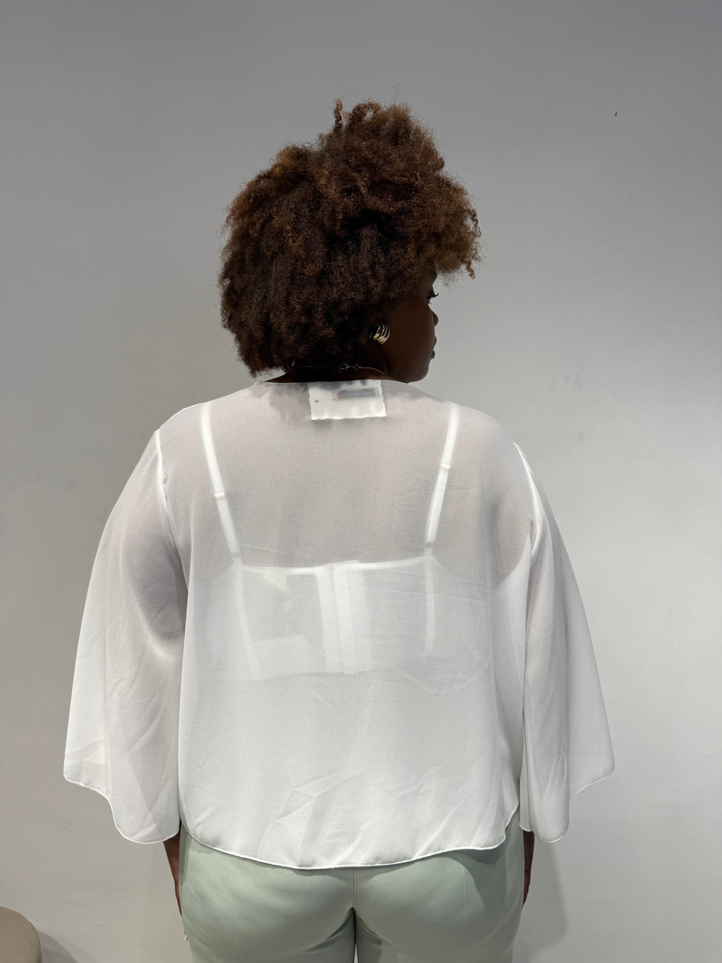 Copri Spalle Velato Bianco