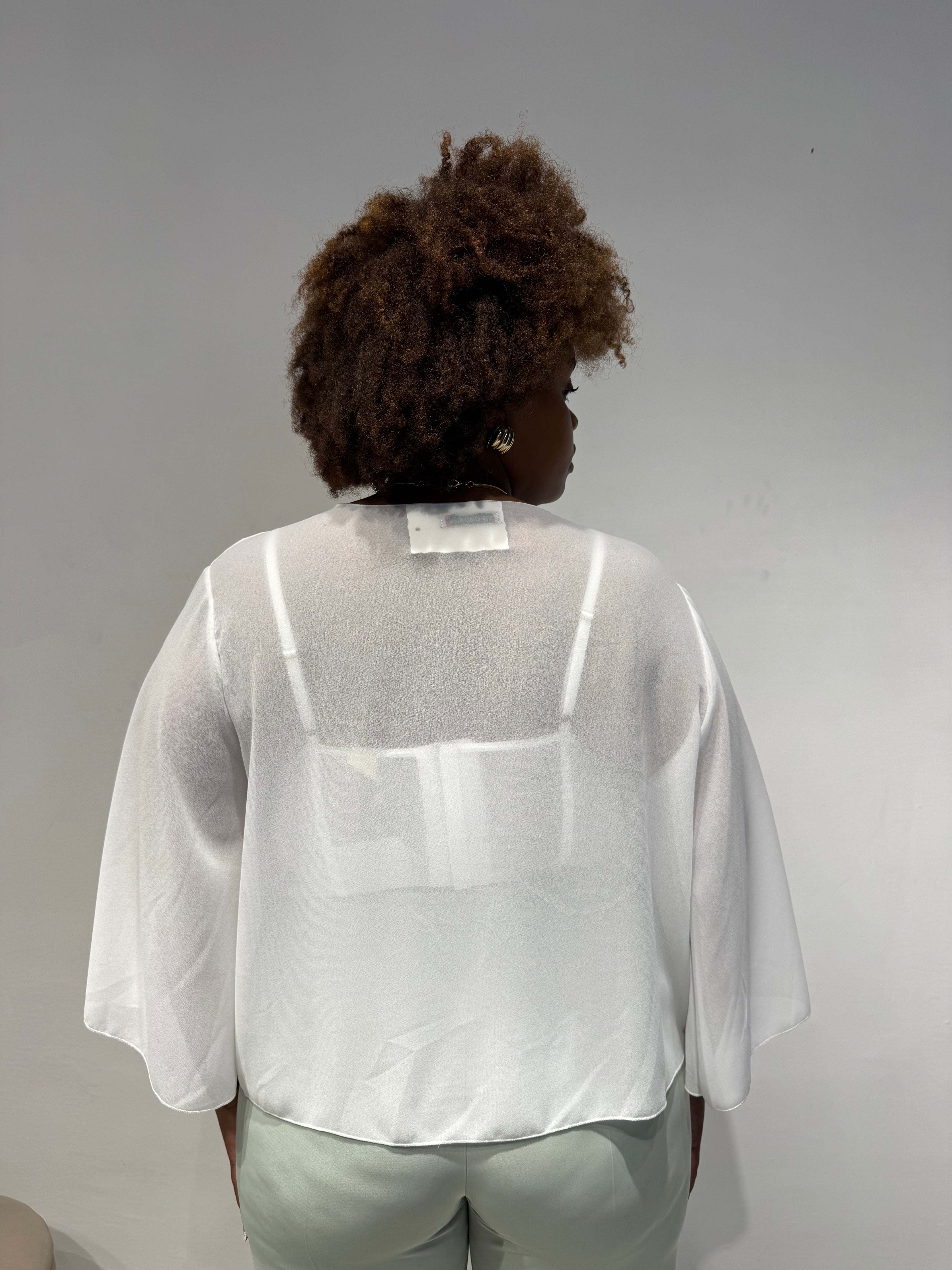 Copri Spalle Velato Bianco