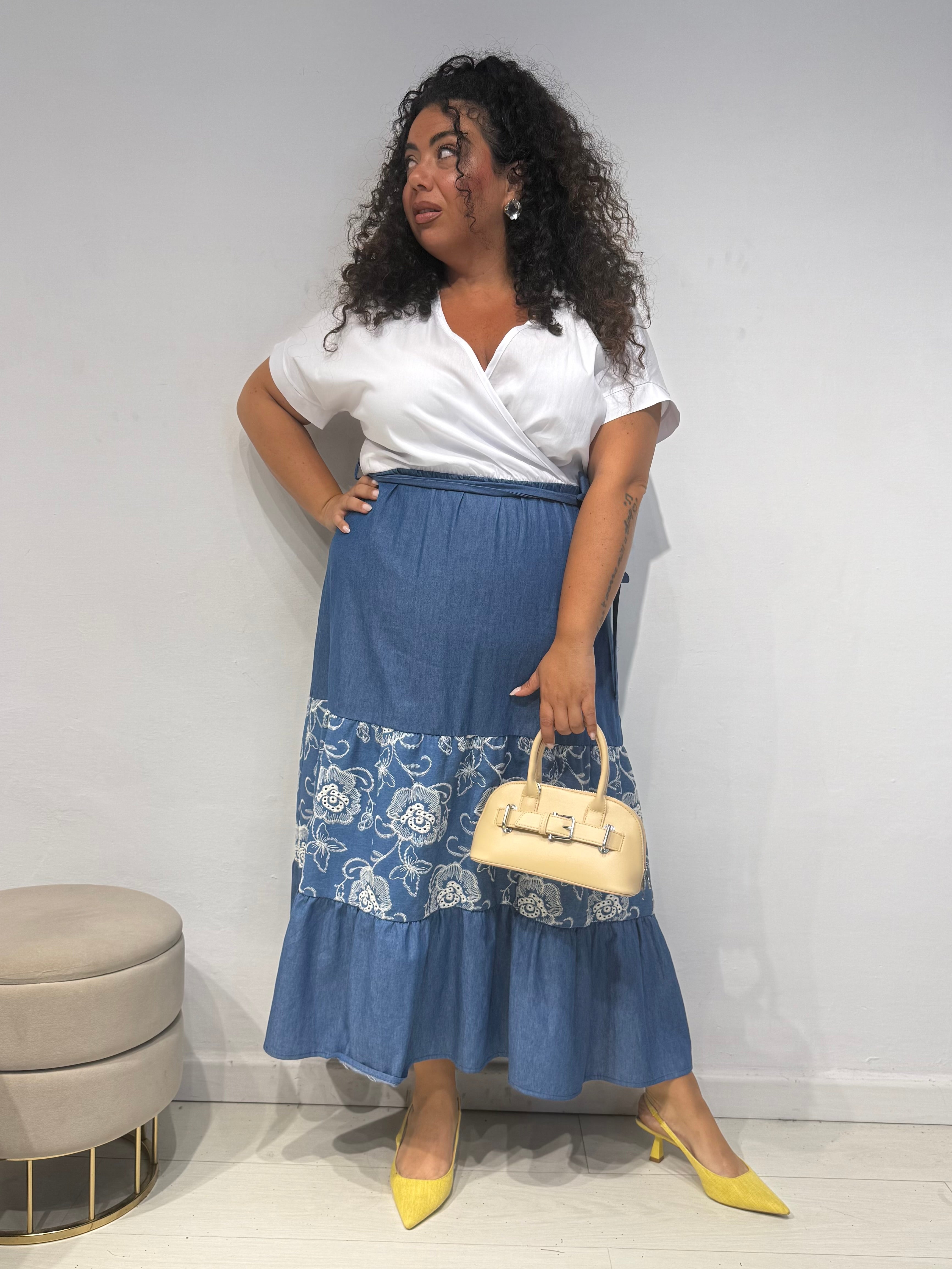 Abito Jeans Bicolor