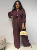 Coordinato 100% Lino Bordeaux