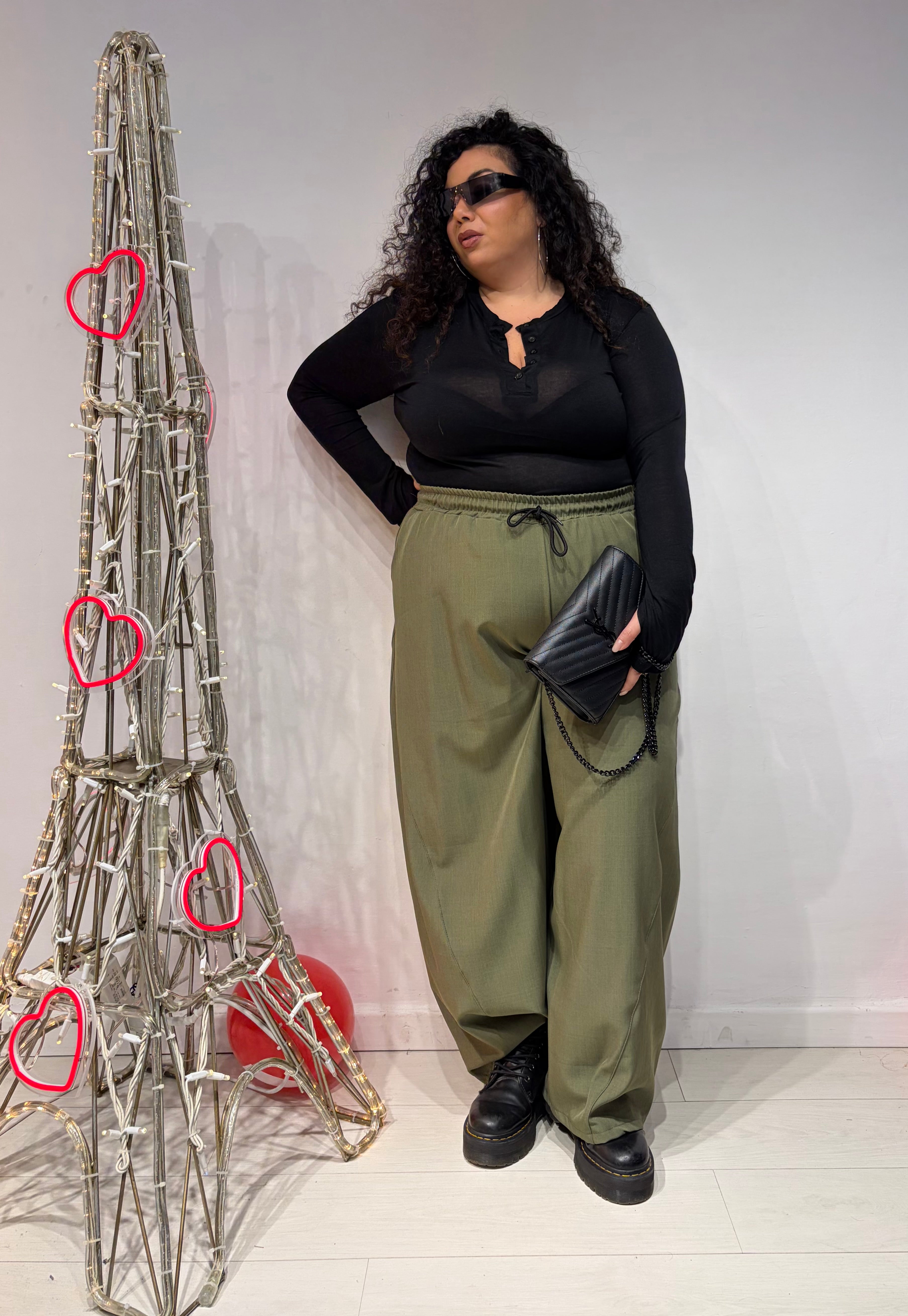 Pantaloni Balloon Verdi