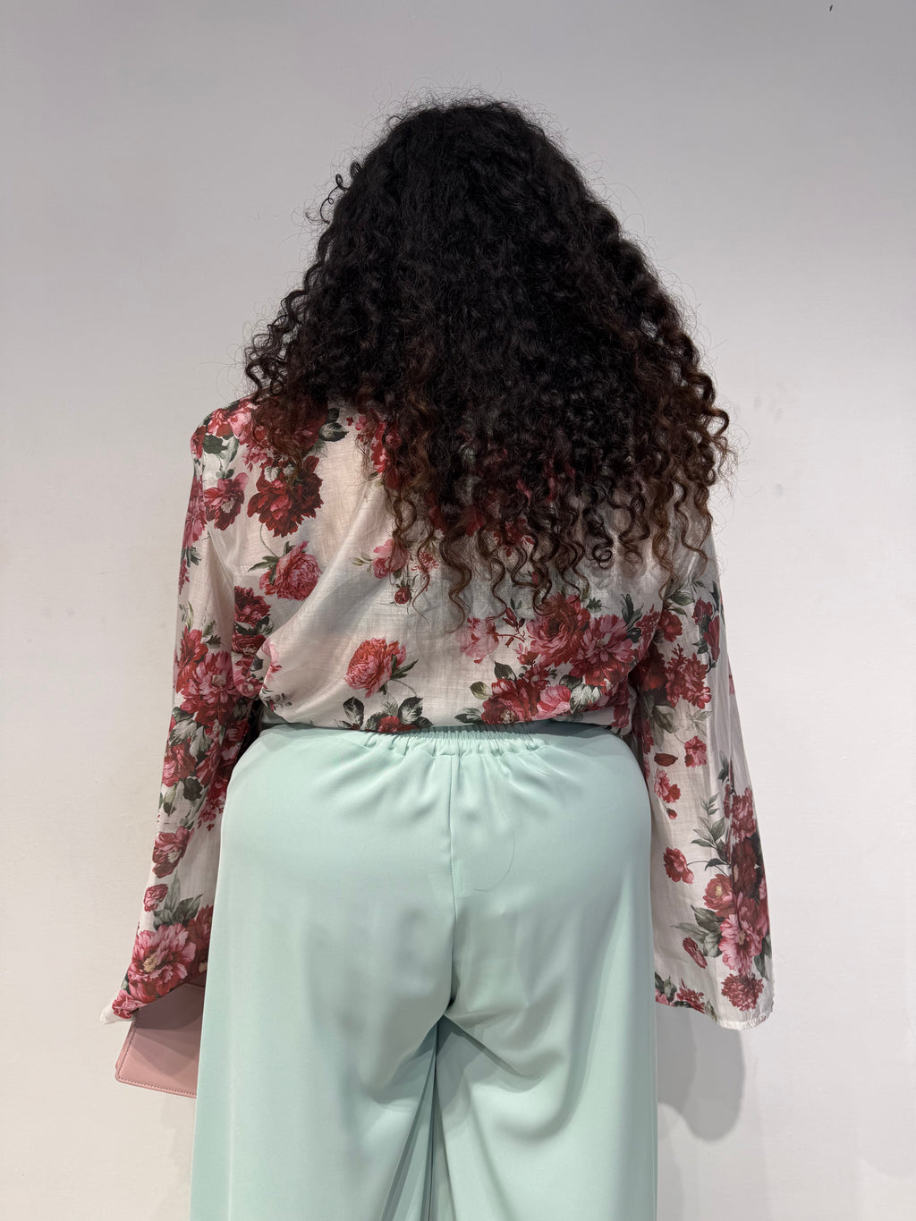 Camicia spalline Flowers Rossi