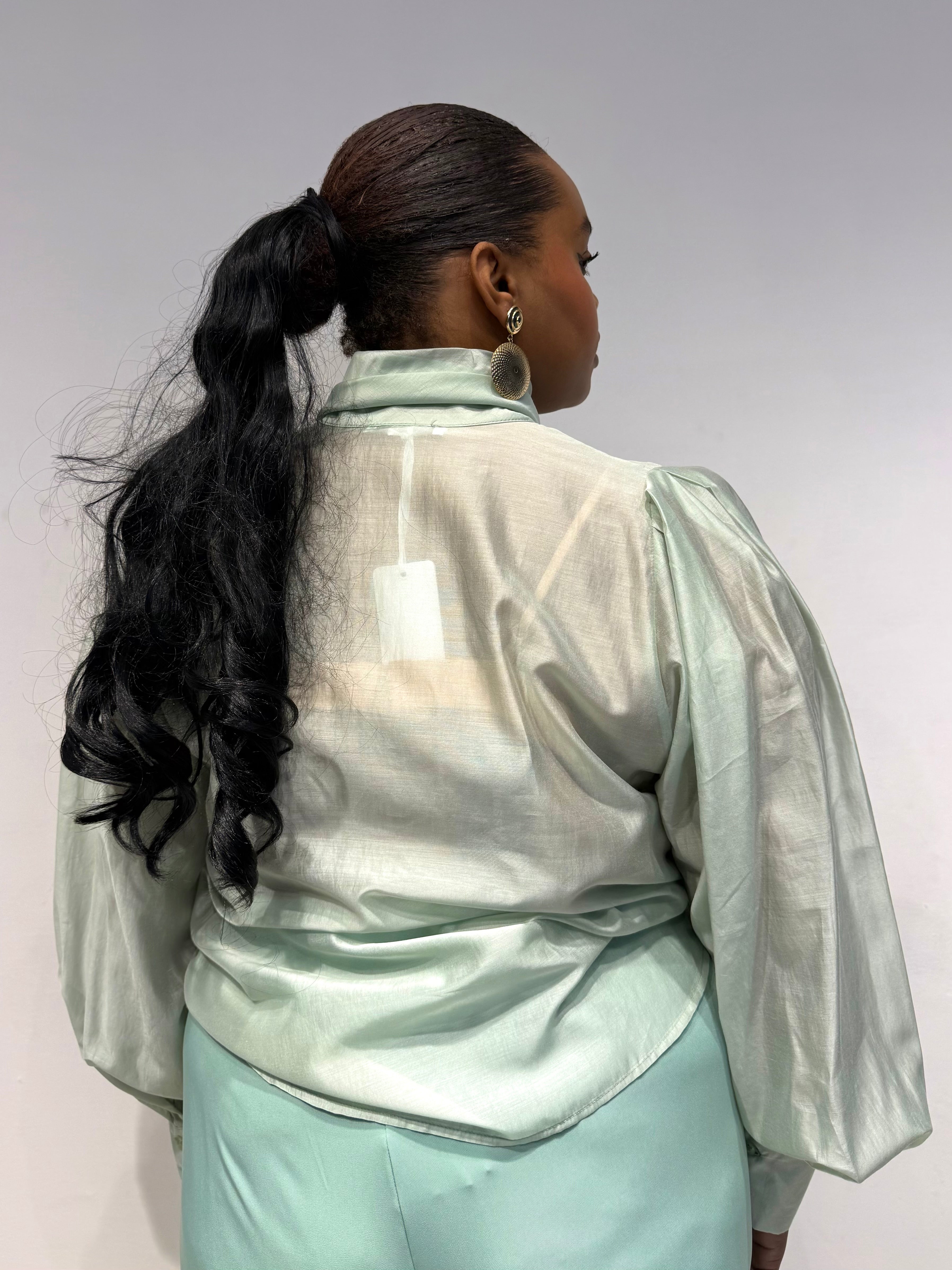 Camicia Flake Verde Salvia