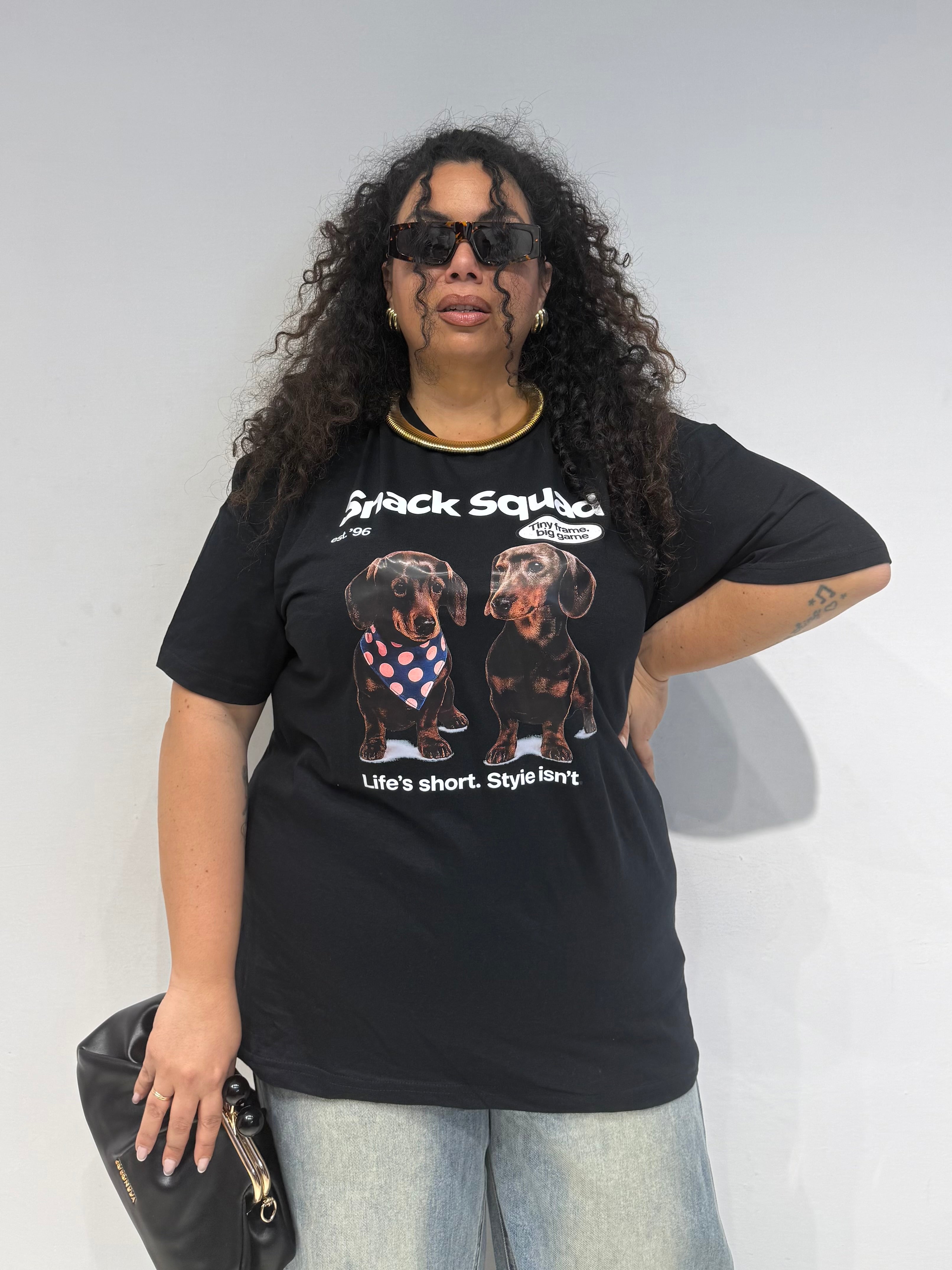 T-shirt Double Dog Nera
