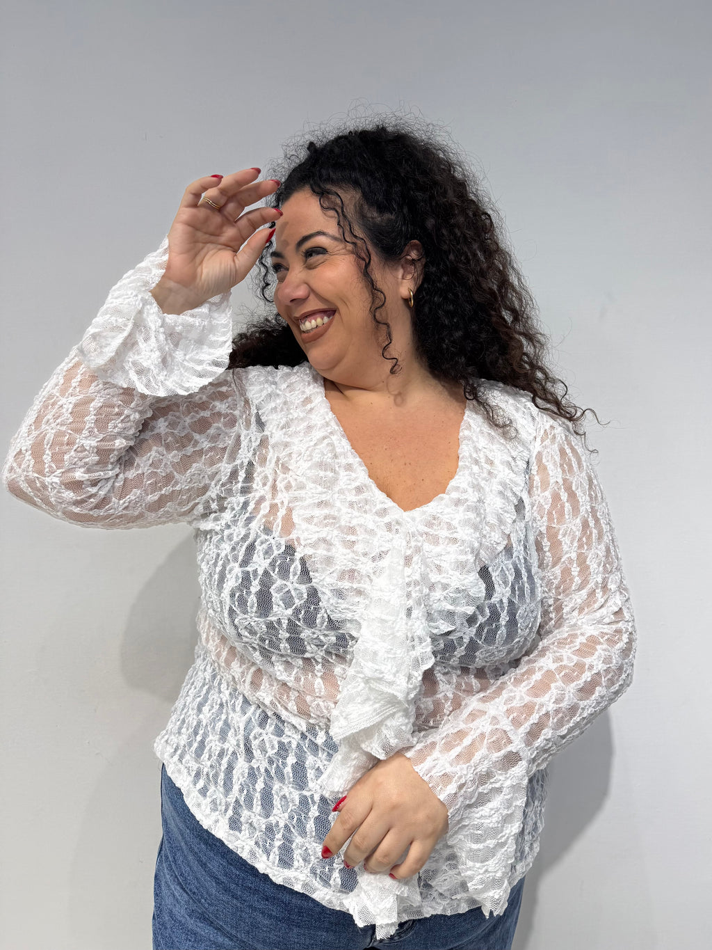 Maglia Macramé Bianca