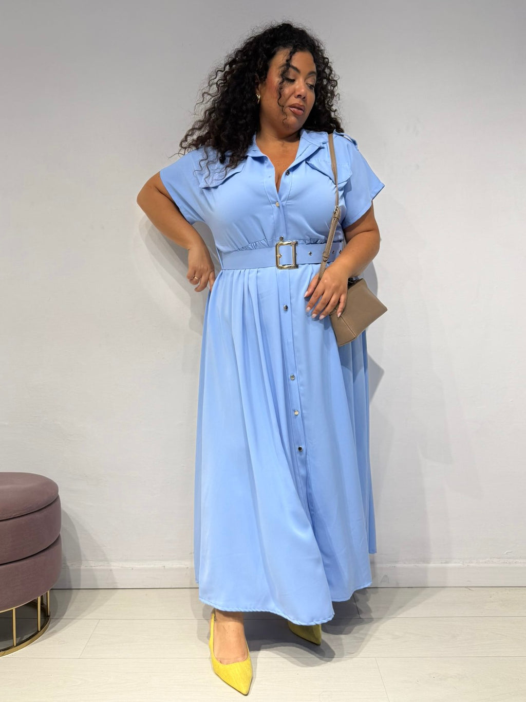 Abito Camicia Celeste