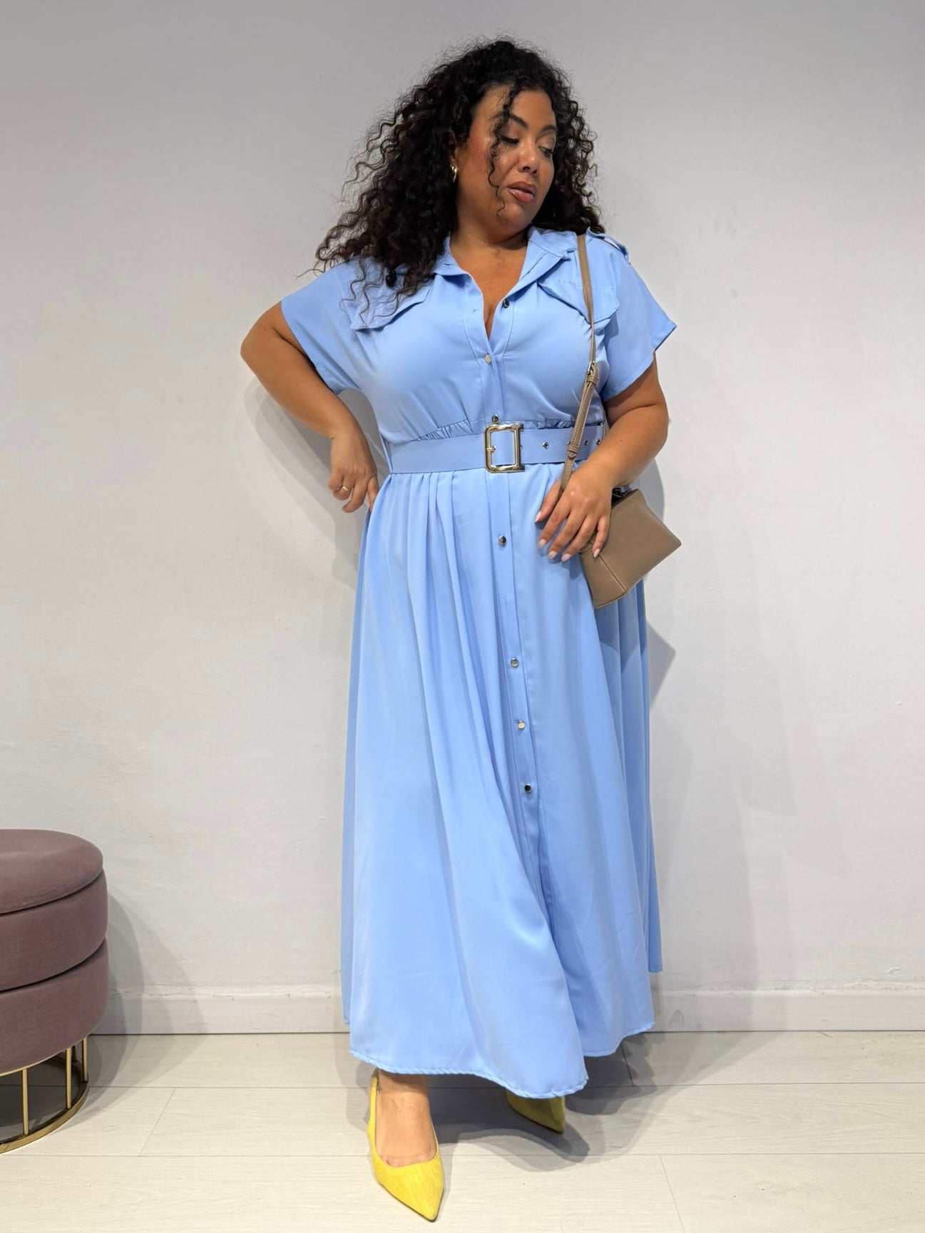Abito Camicia Celeste