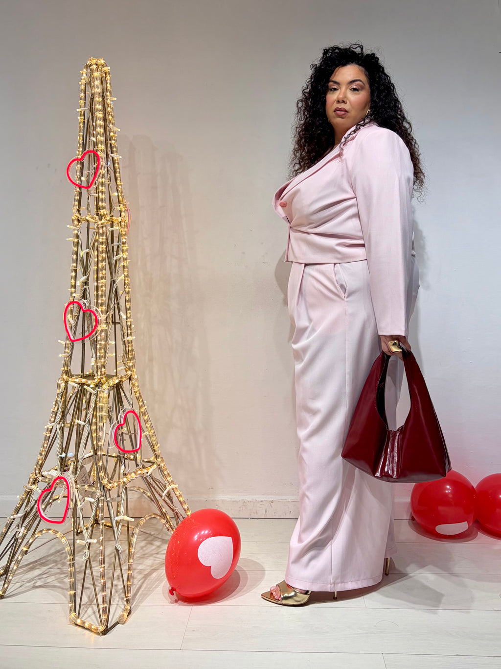 Tailleur Gessato Rosa