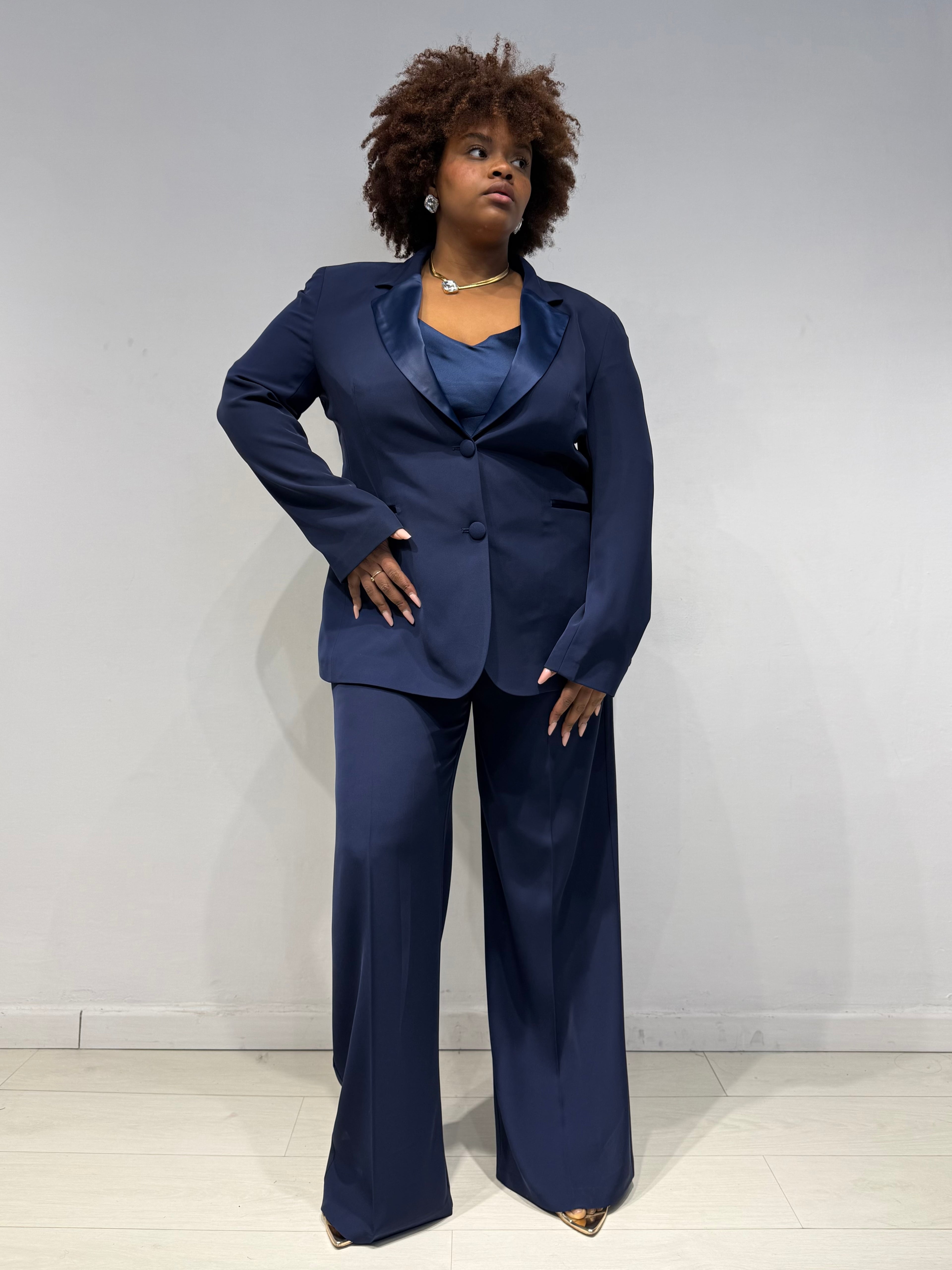 Tailleur Smoking Blu