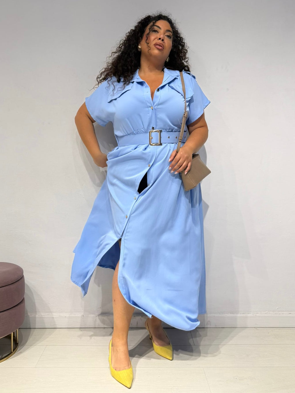 Abito Camicia Celeste