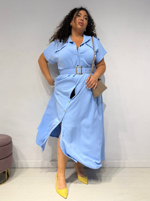 Abito Camicia Celeste