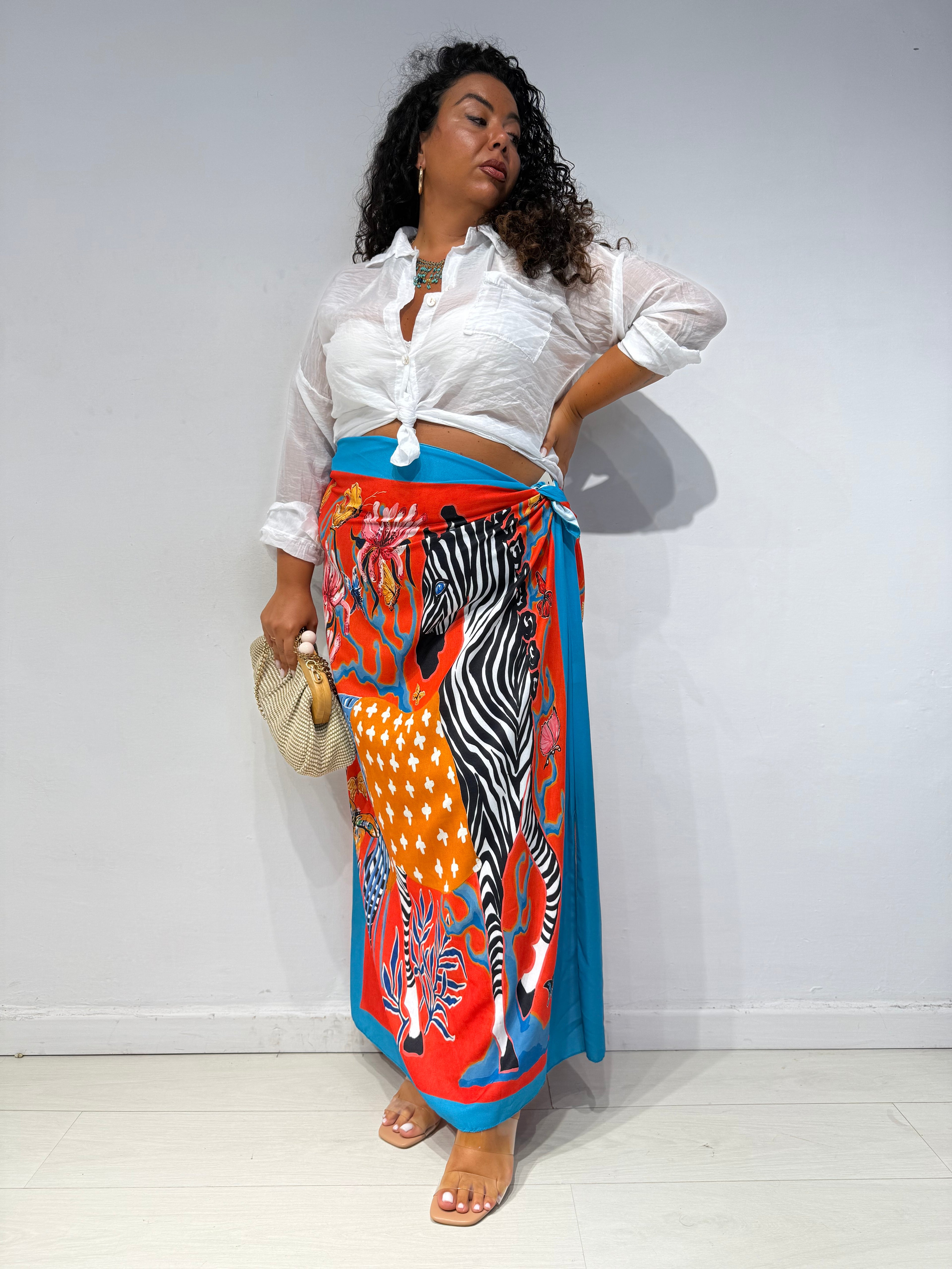 Gonna pareo lunga Zebra