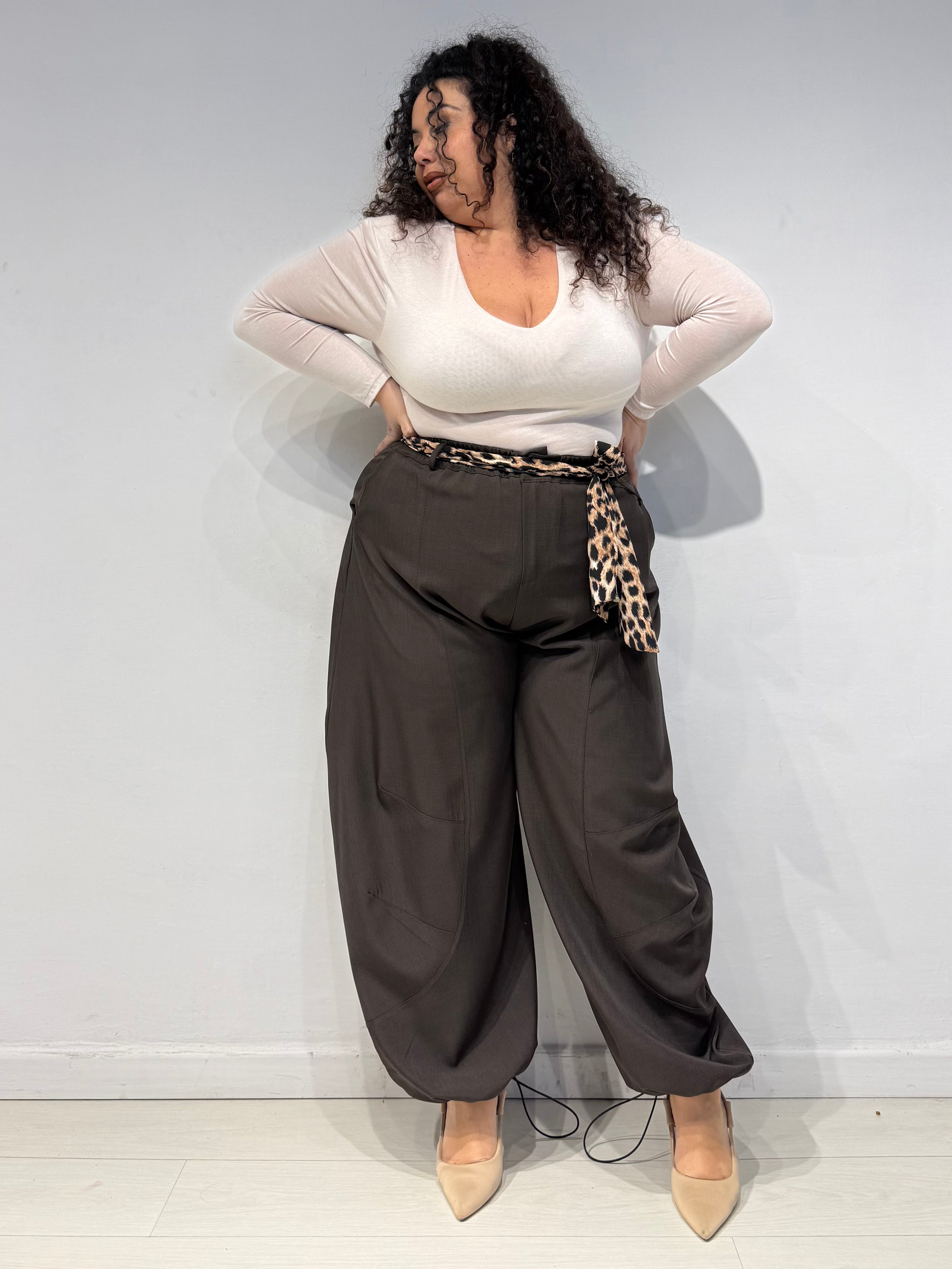 Pantaloni Balloon Animalier Testa Di Moro