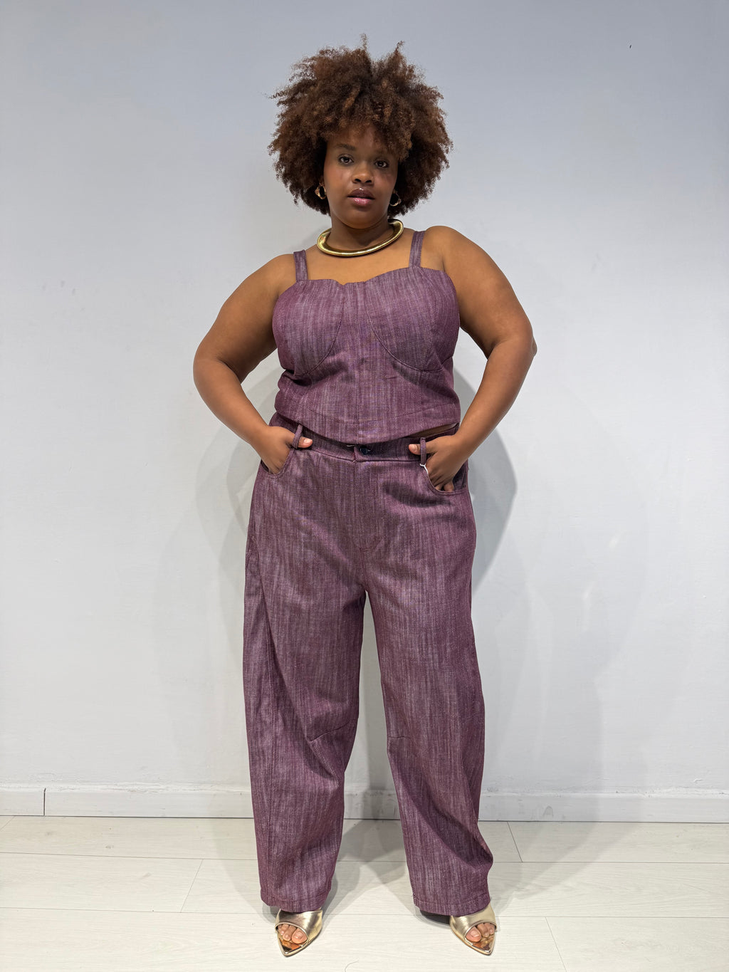 Coordinato Denim Bordeaux