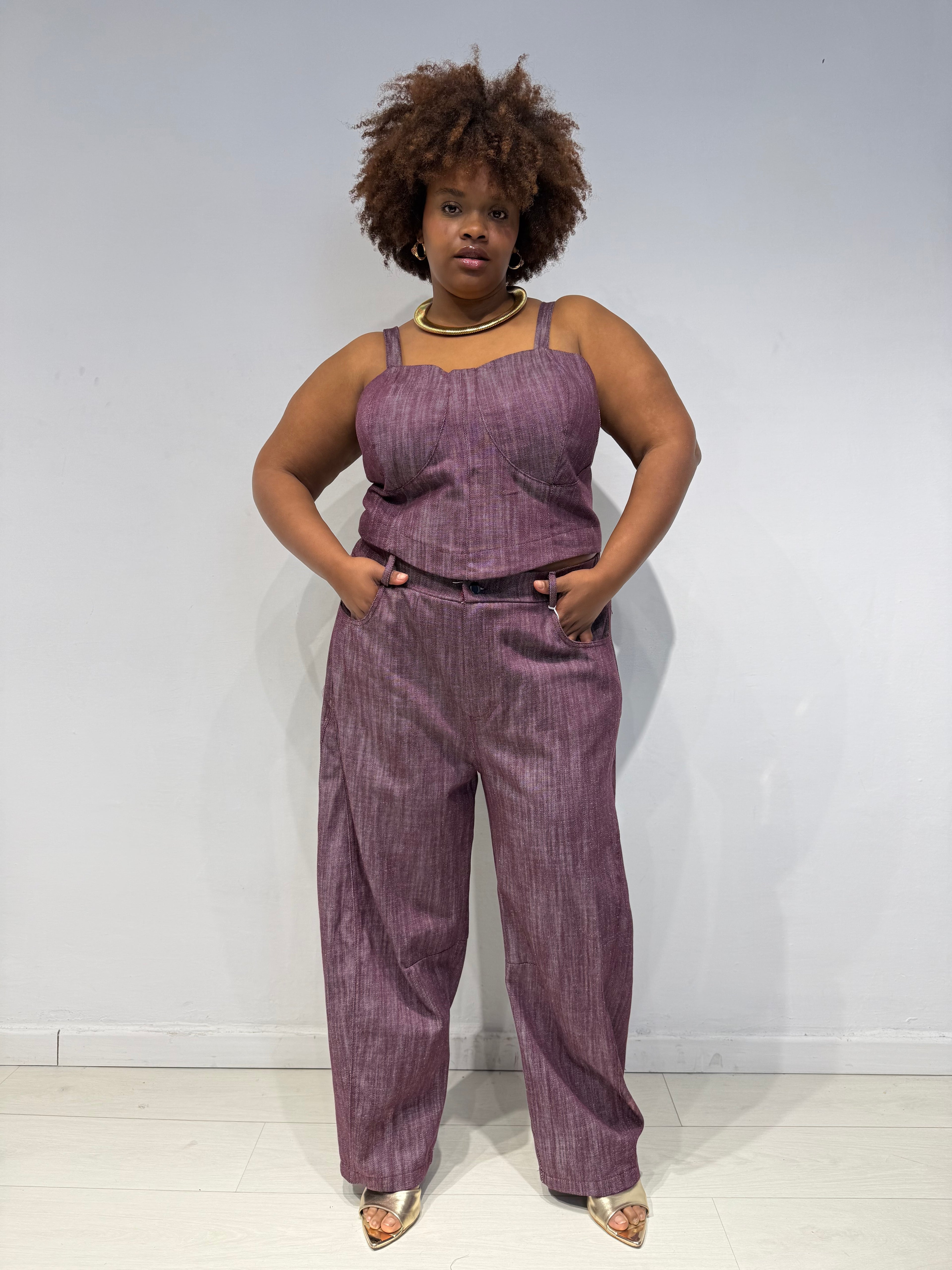 Coordinato Denim Bordeaux